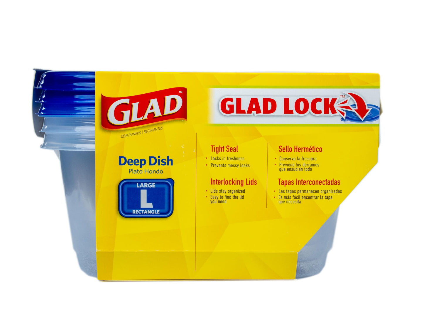 GladWare Deep Dish Food Storage Containers, 3 Count