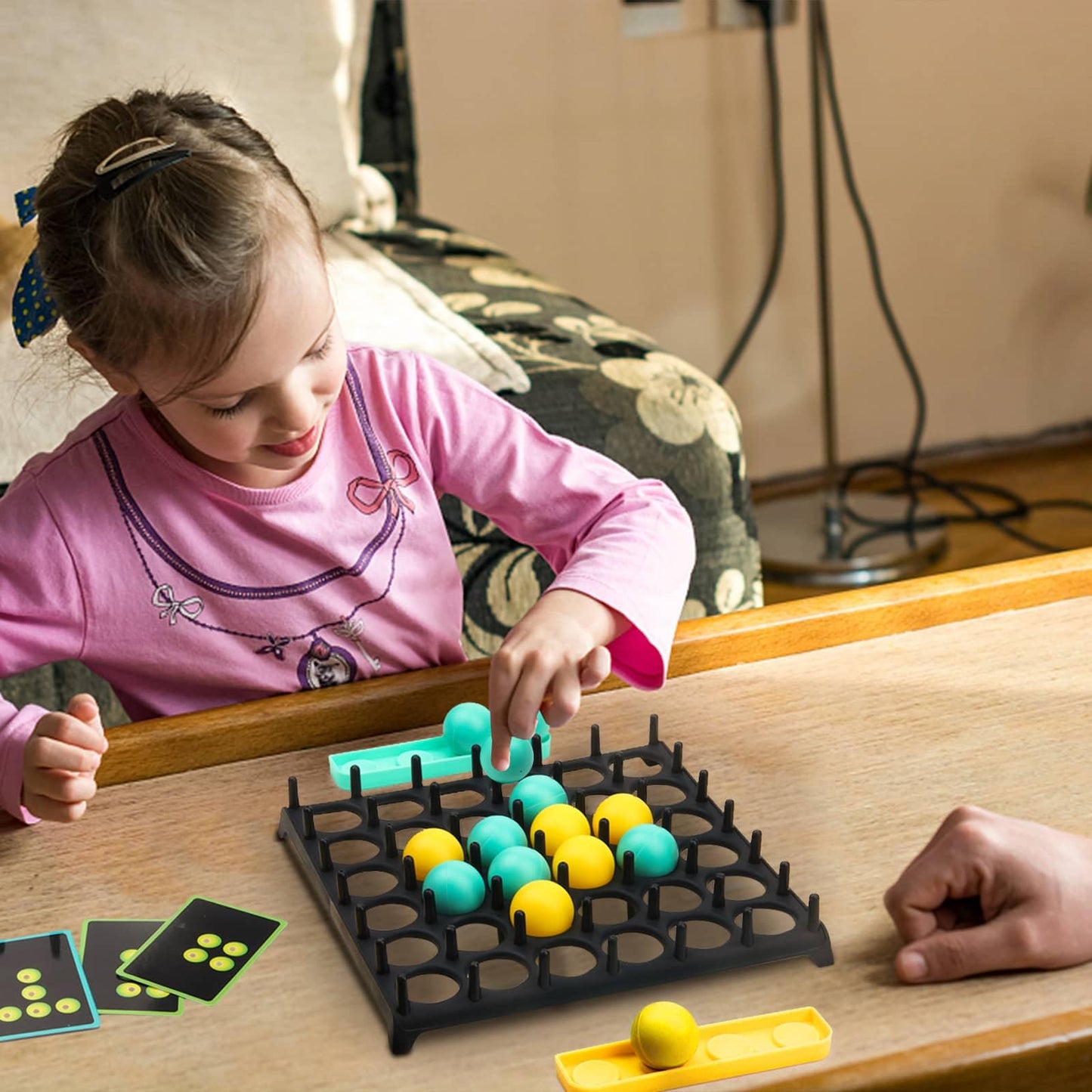 ALMCALS Bounce Ball Game Family Party Games, Game Bounce Table Game Toys- Jumping Connect Ball Board Games Bounce Off Game, Party Favors Birthday Holiday for Adults and Kids