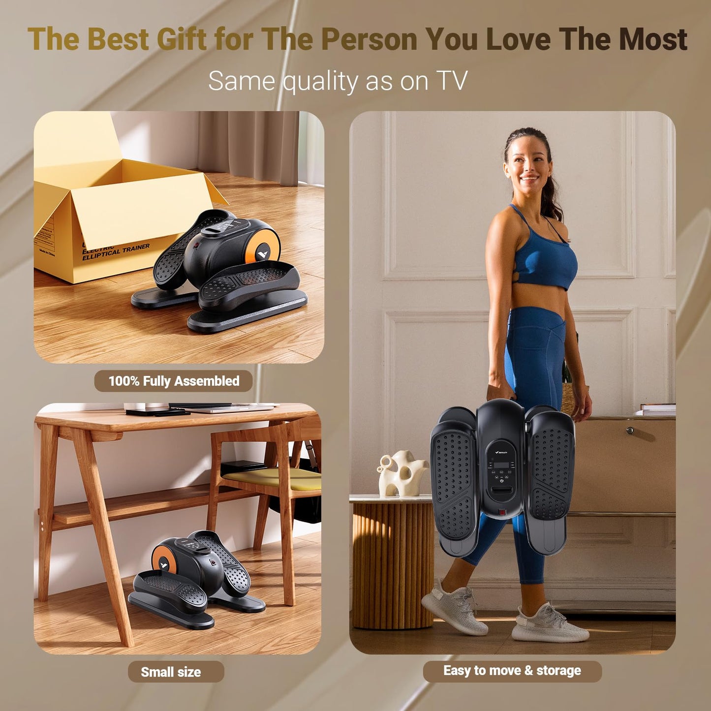 MERACH Under Desk Elliptical with Remote Control