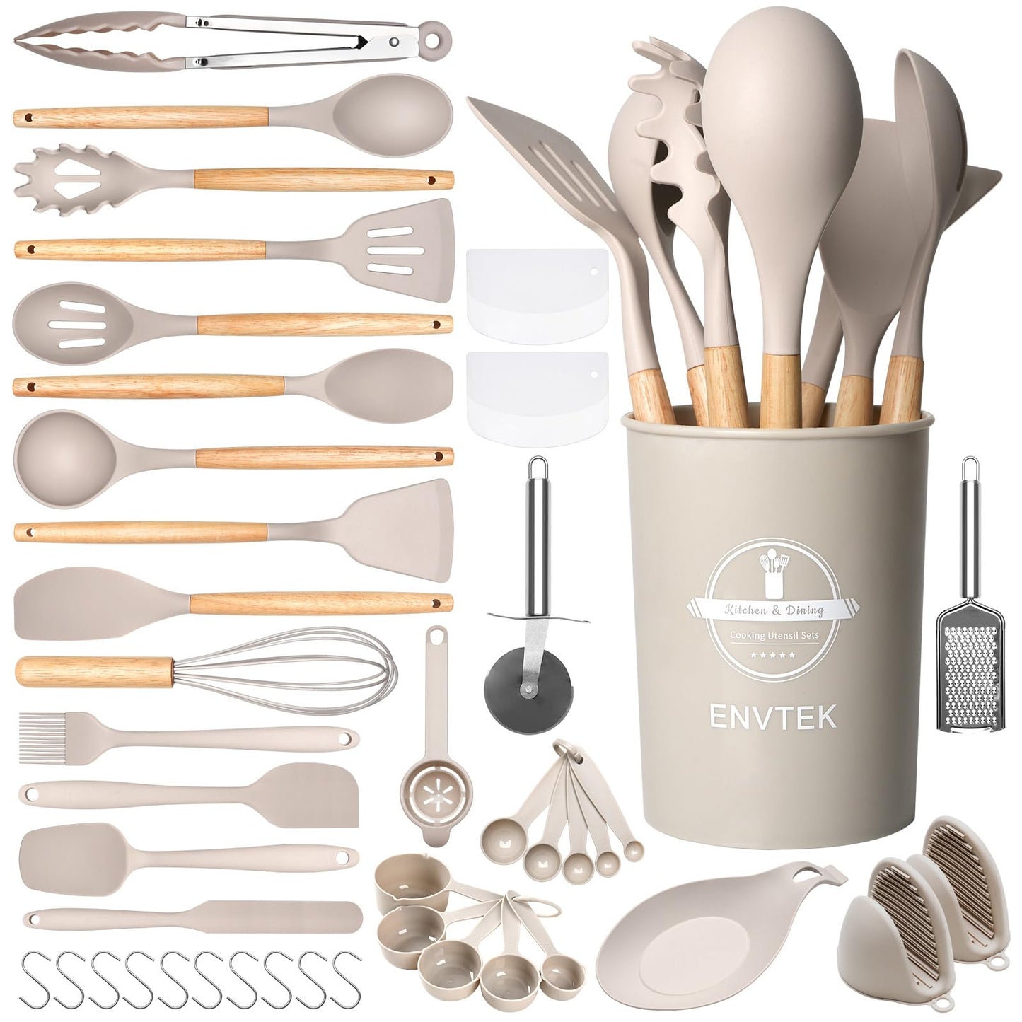 43 PCS Silicone Kitchen Utensils Set with Holder