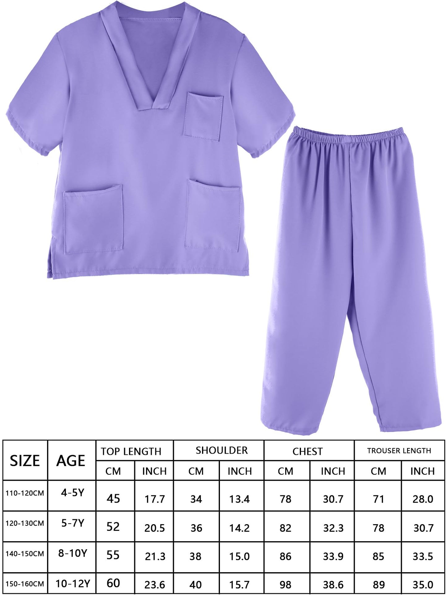 Kids Doctor Scrubs Costume Set for Dress Up