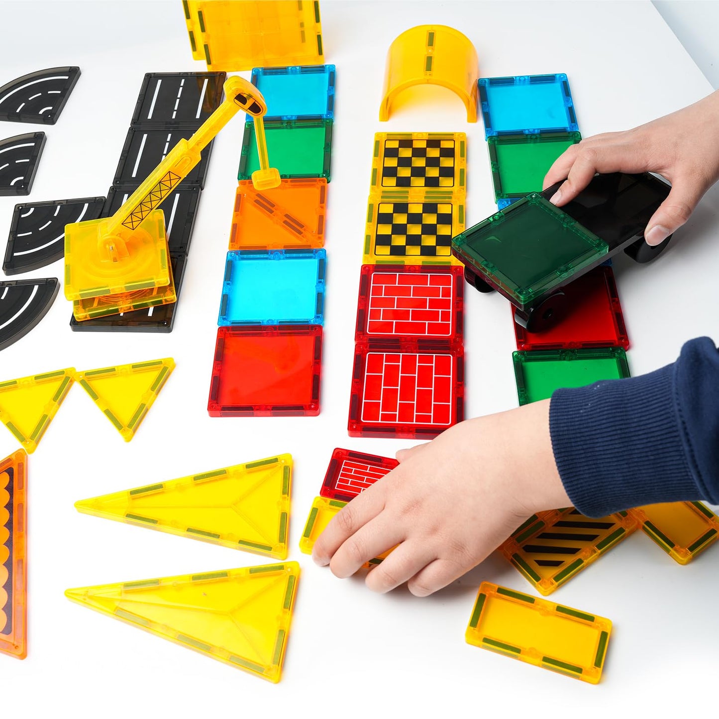 50-Piece Magnetic Tiles Set for Kids