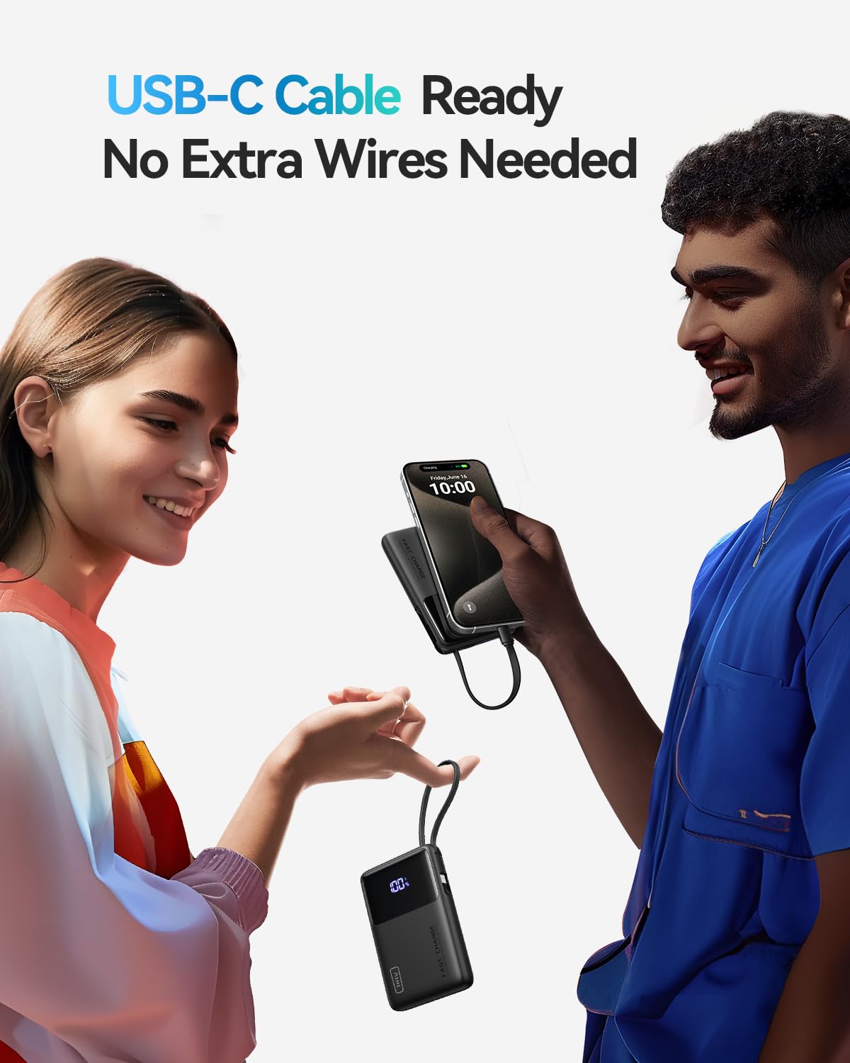 10000mAh INIU Portable Charger with USB-C Cable
