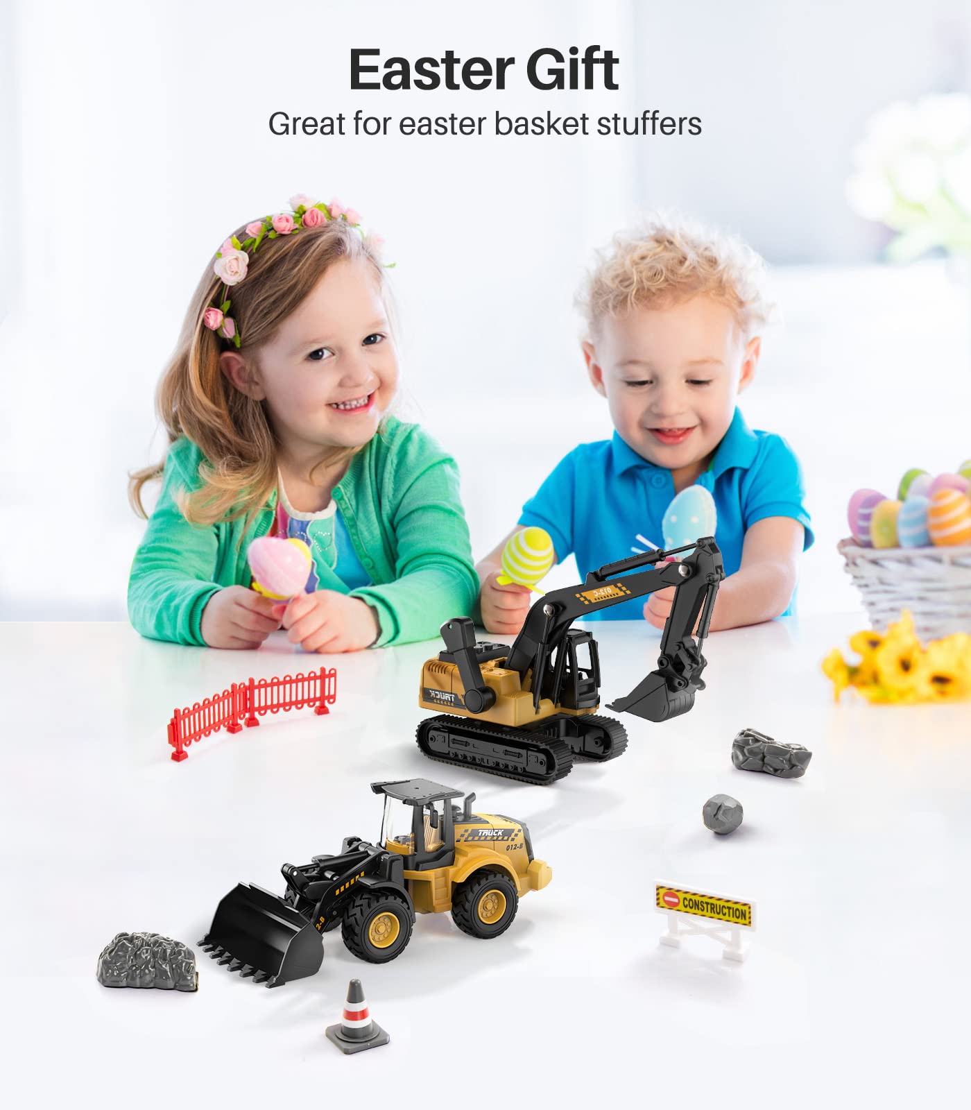 Excavator Construction Toys for Kids Age 3-12