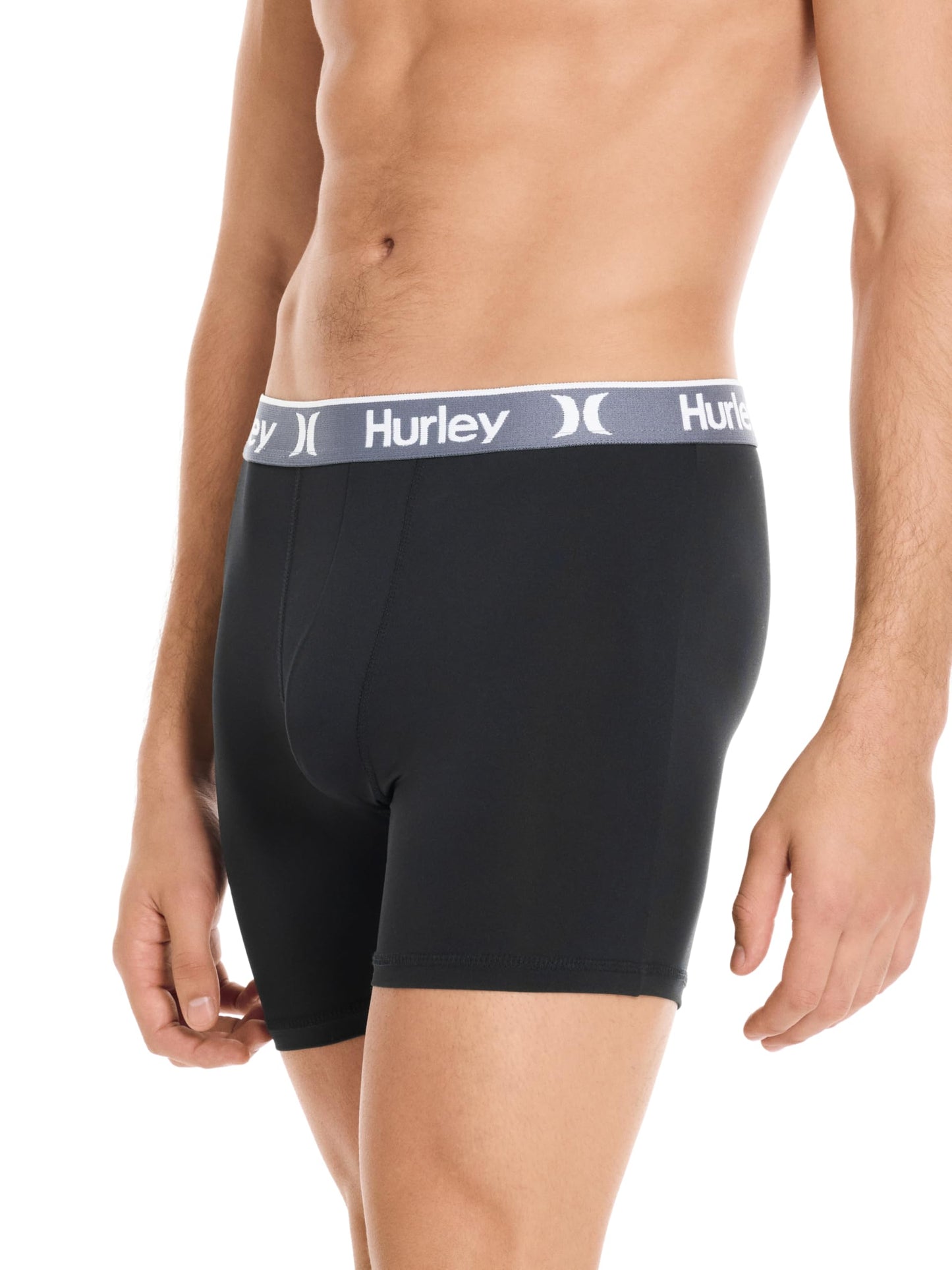 5 Pack Hurley Stretch Boxer Briefs for Men