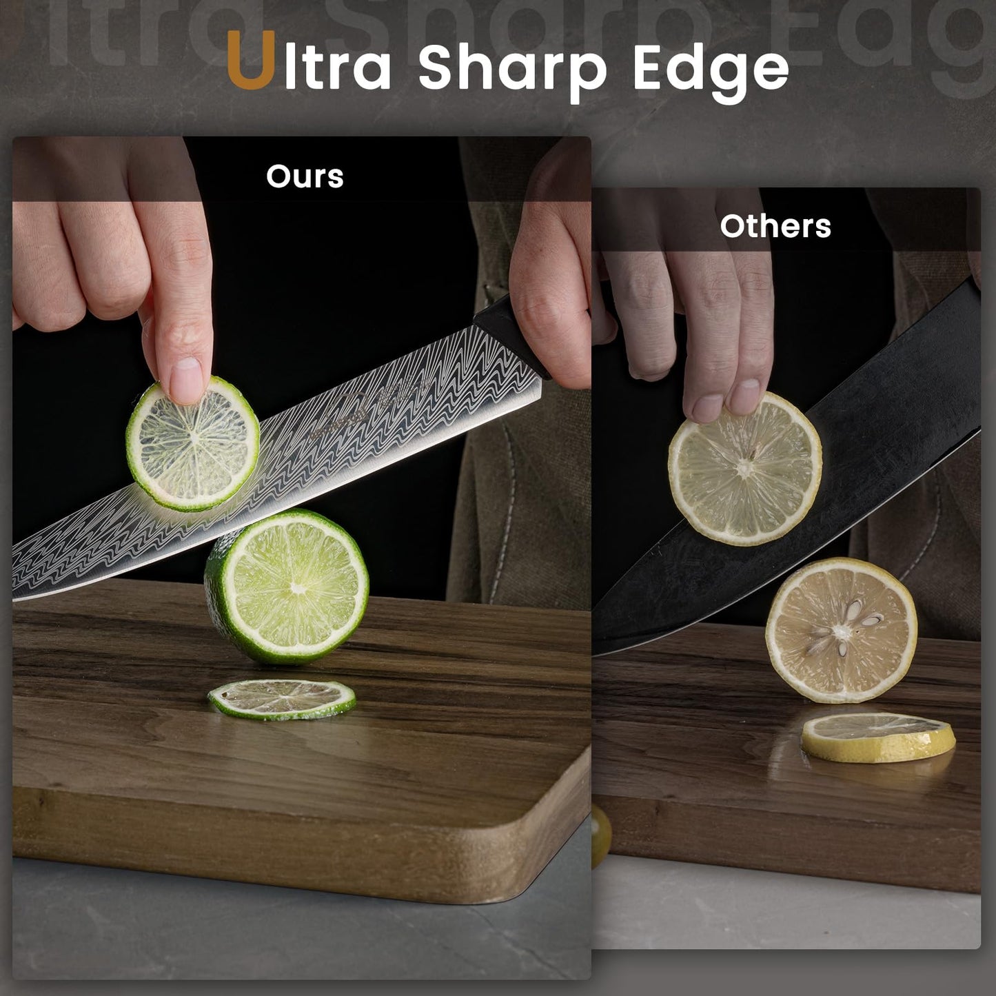 15-Piece Knife Set with Built-in Sharpener Block