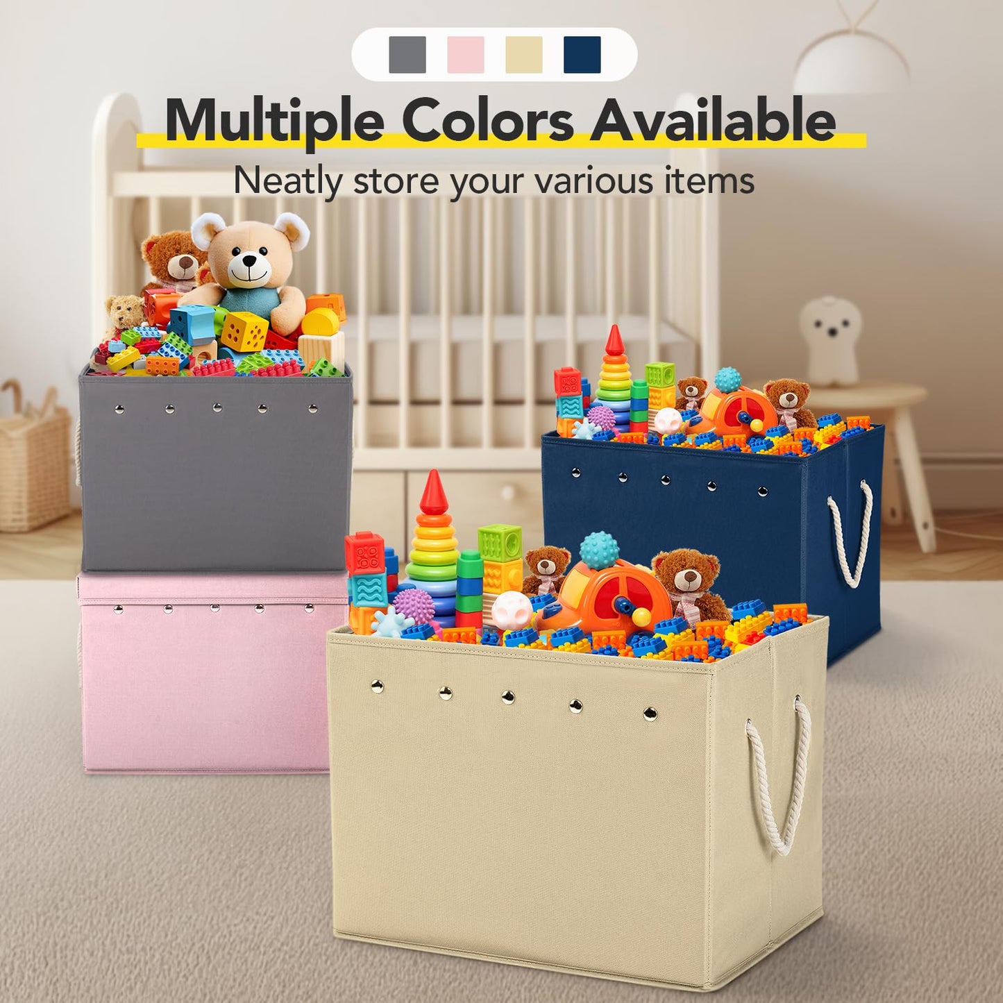 Kids Toy Storage Chest with Play Mat