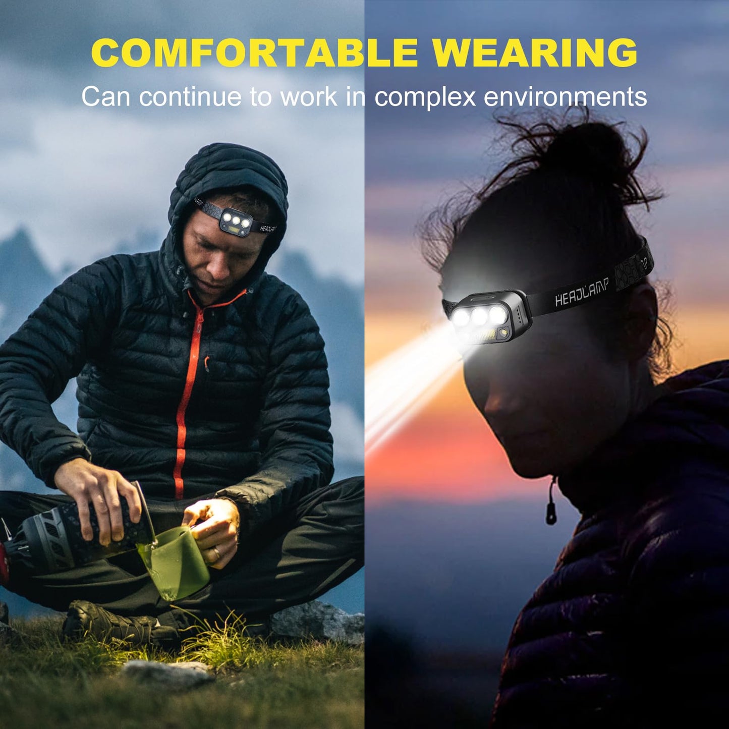 Ultra Bright LED Headlamp with Motion Sensor
