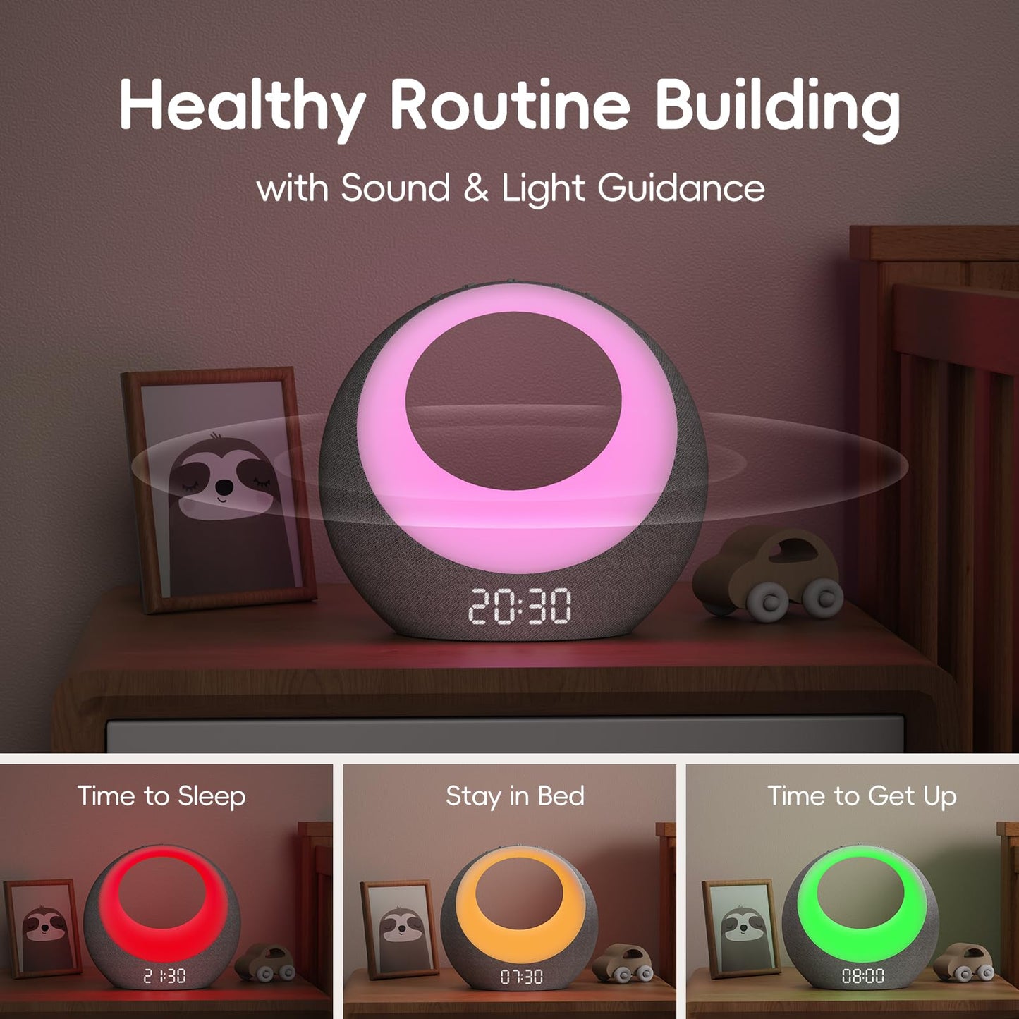 Baby Sound Machine with Night Lights & App Control