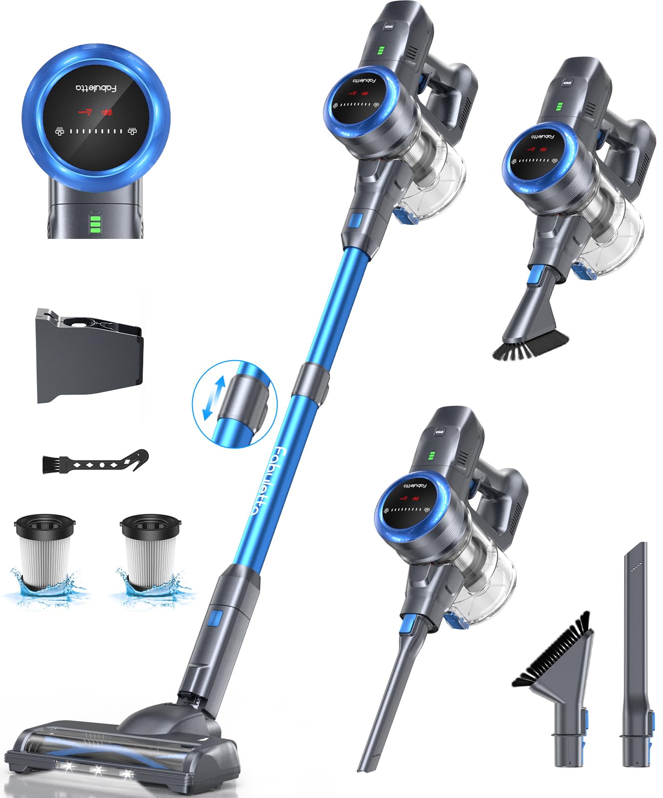 FABULETTA Cordless Vacuum Cleaner with 50 Min Runtime