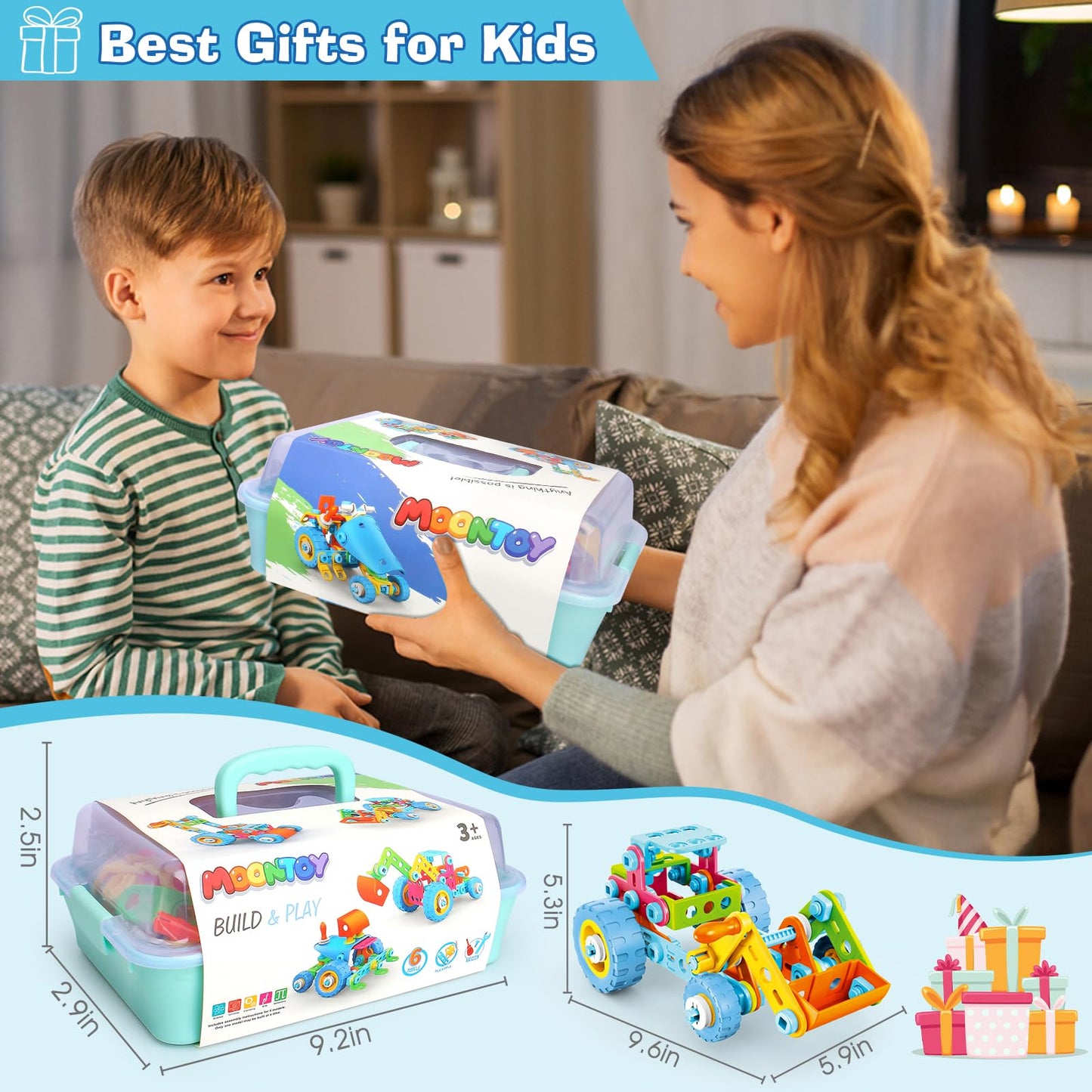 118pcs MOONTOY STEM Building Toys for Kids