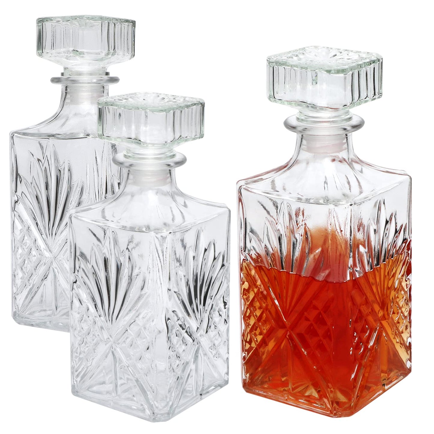 31oz Glass Whiskey Decanter Set for Spirits
