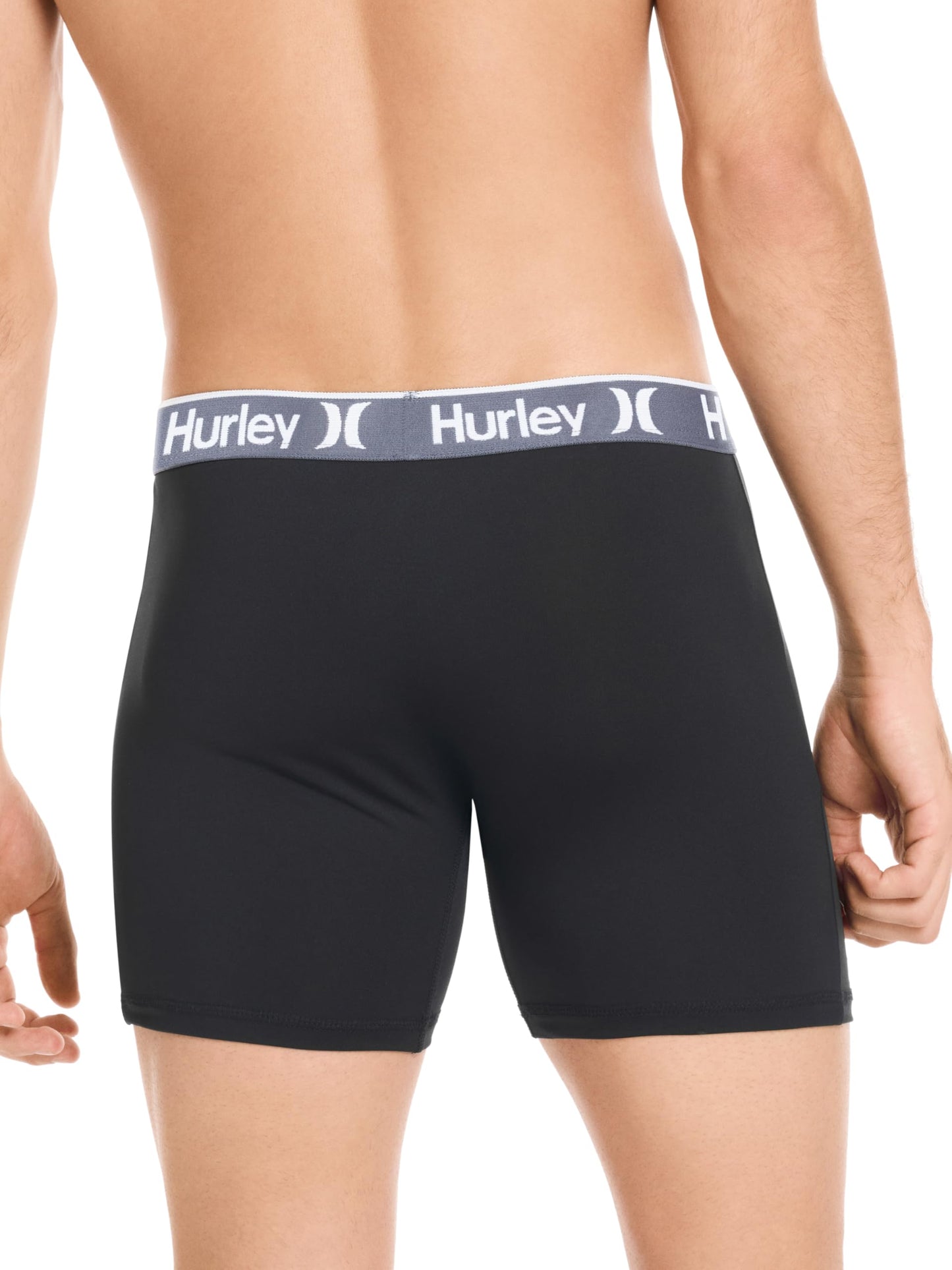 5 Pack Hurley Stretch Boxer Briefs for Men
