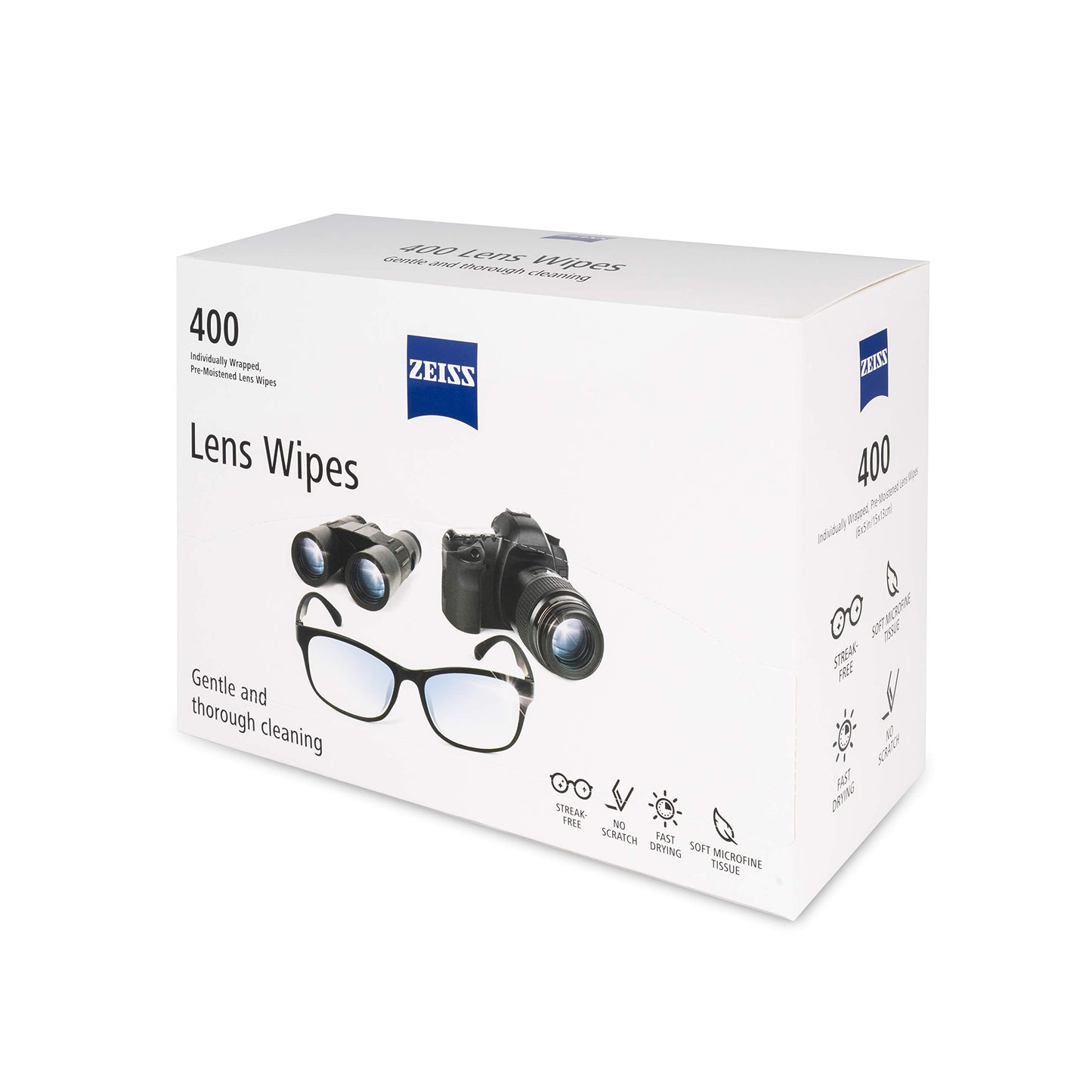 400 ZEISS Pre-Moistened Alcohol Wipes for Glasses