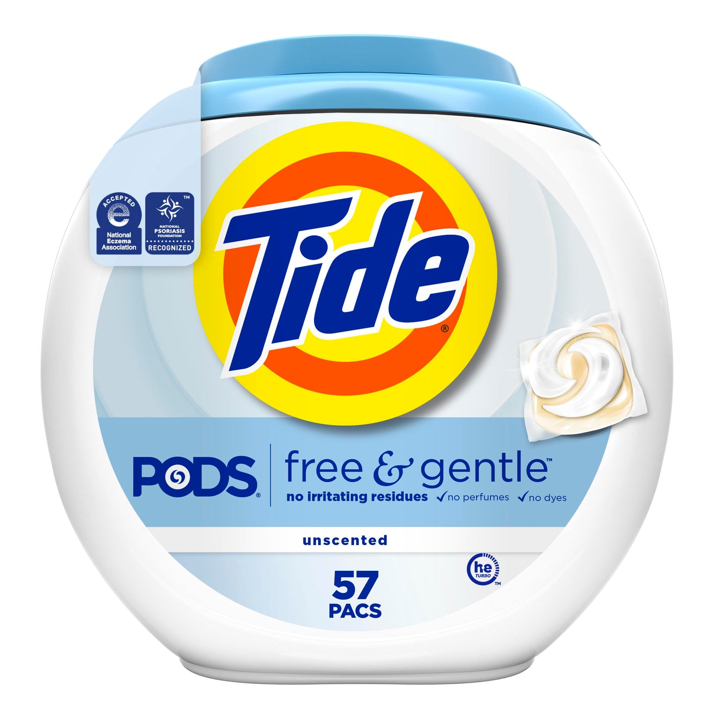 Tide PODS Free & Gentle Laundry Detergent 57 Count