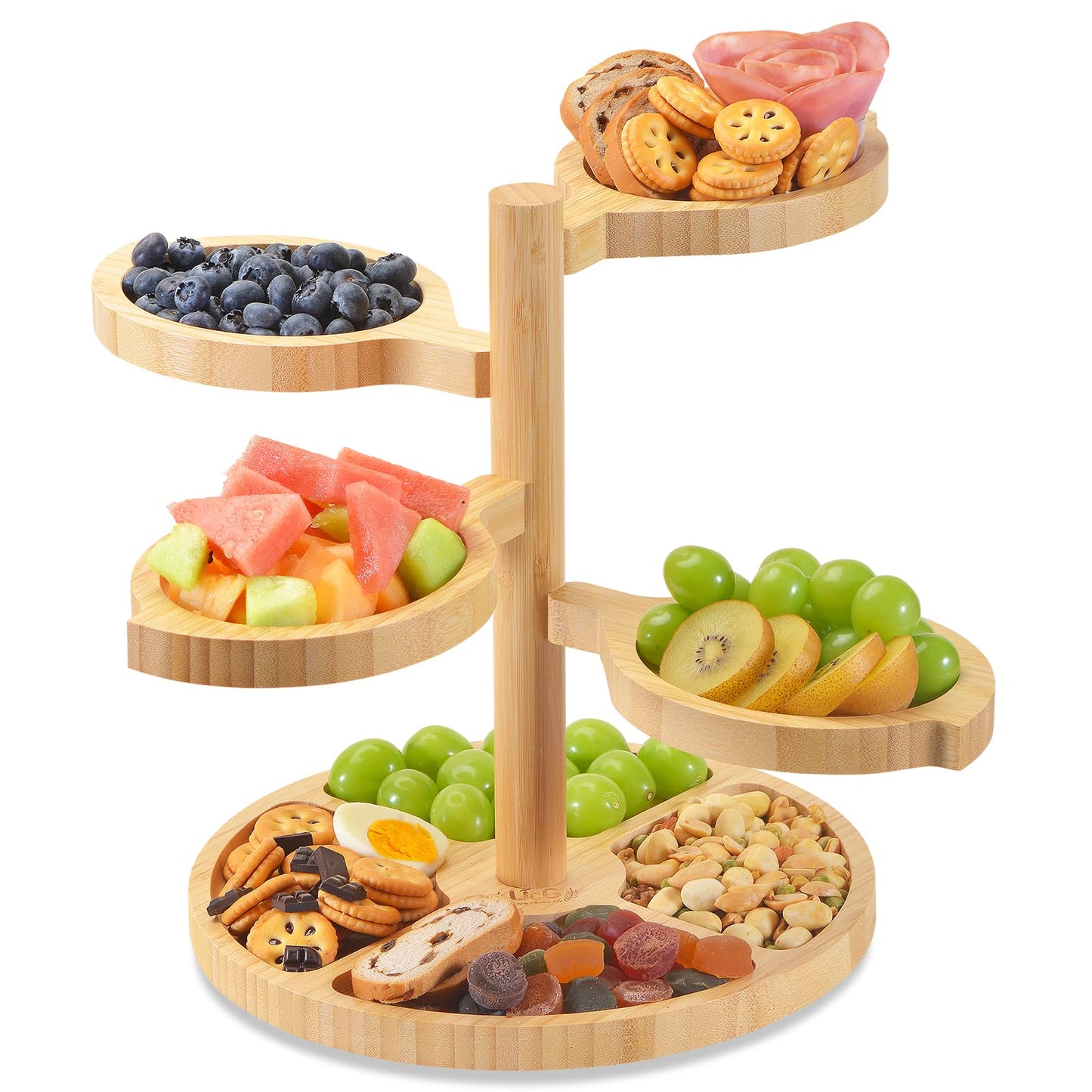 Bamboo Charcuterie Board 5-in-1 Serving Platter
