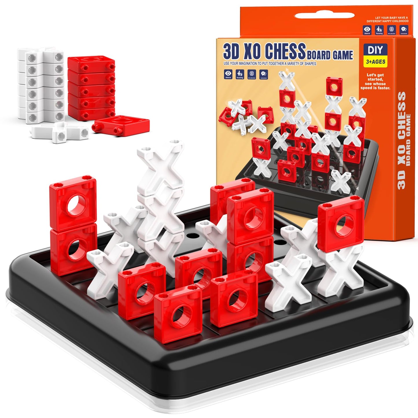 3D Tic Tac Toe & Connect 4 Travel Game