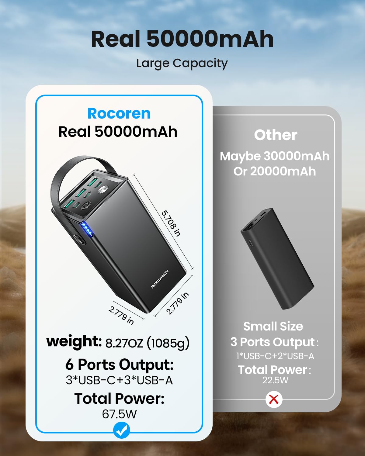 50000mAh Portable Charger Power Bank with Fast Charging