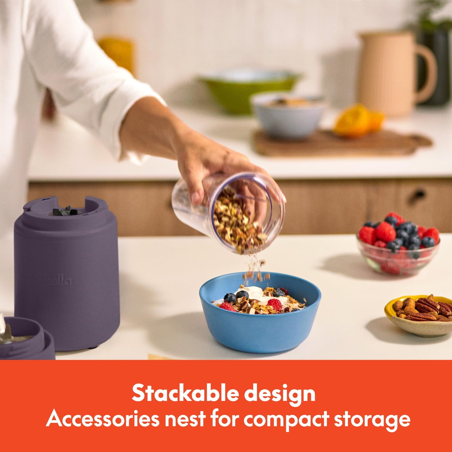 6 Pcs BELLA Portable Blender & Juicer Set