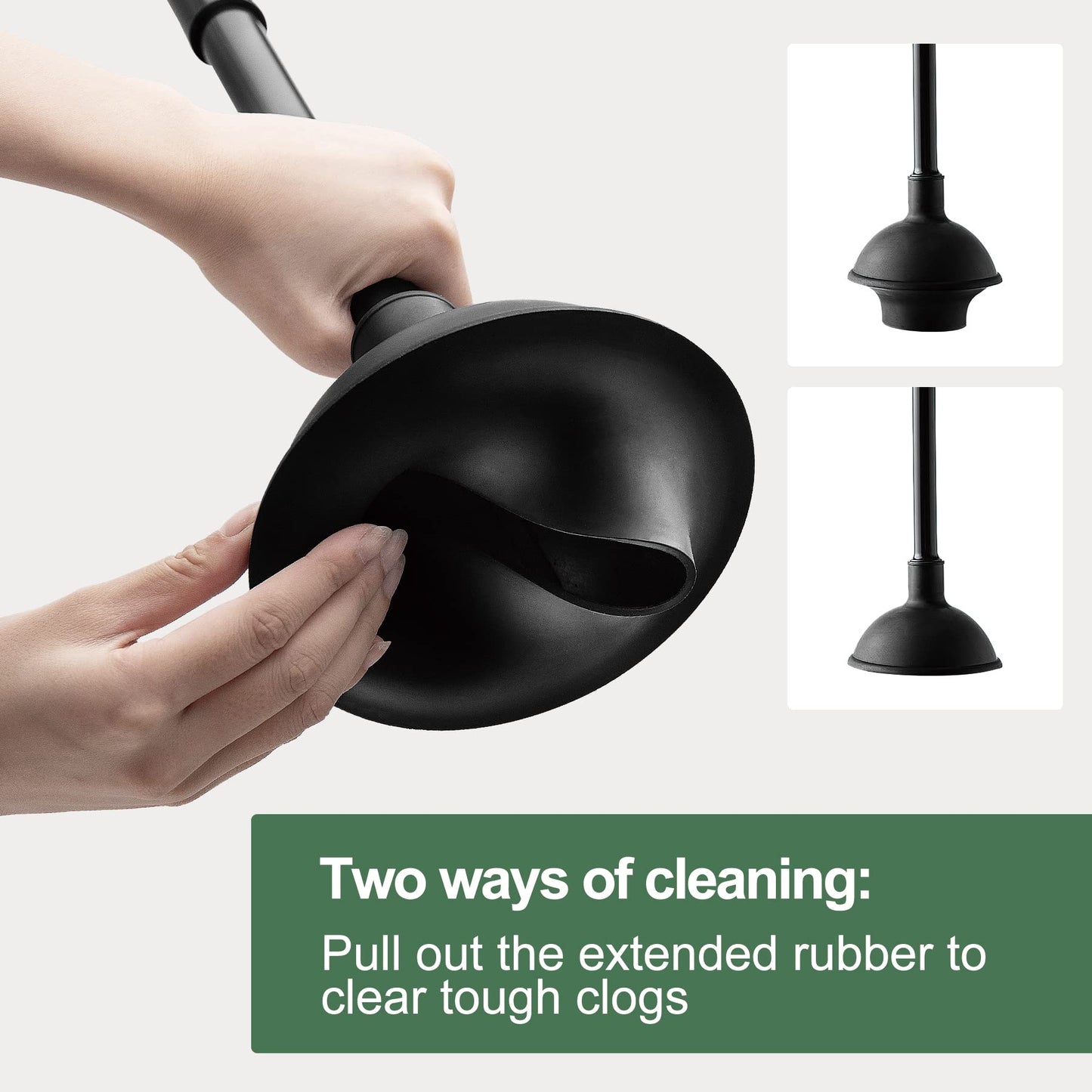 Toilet Plunger and Brush Set with Holder