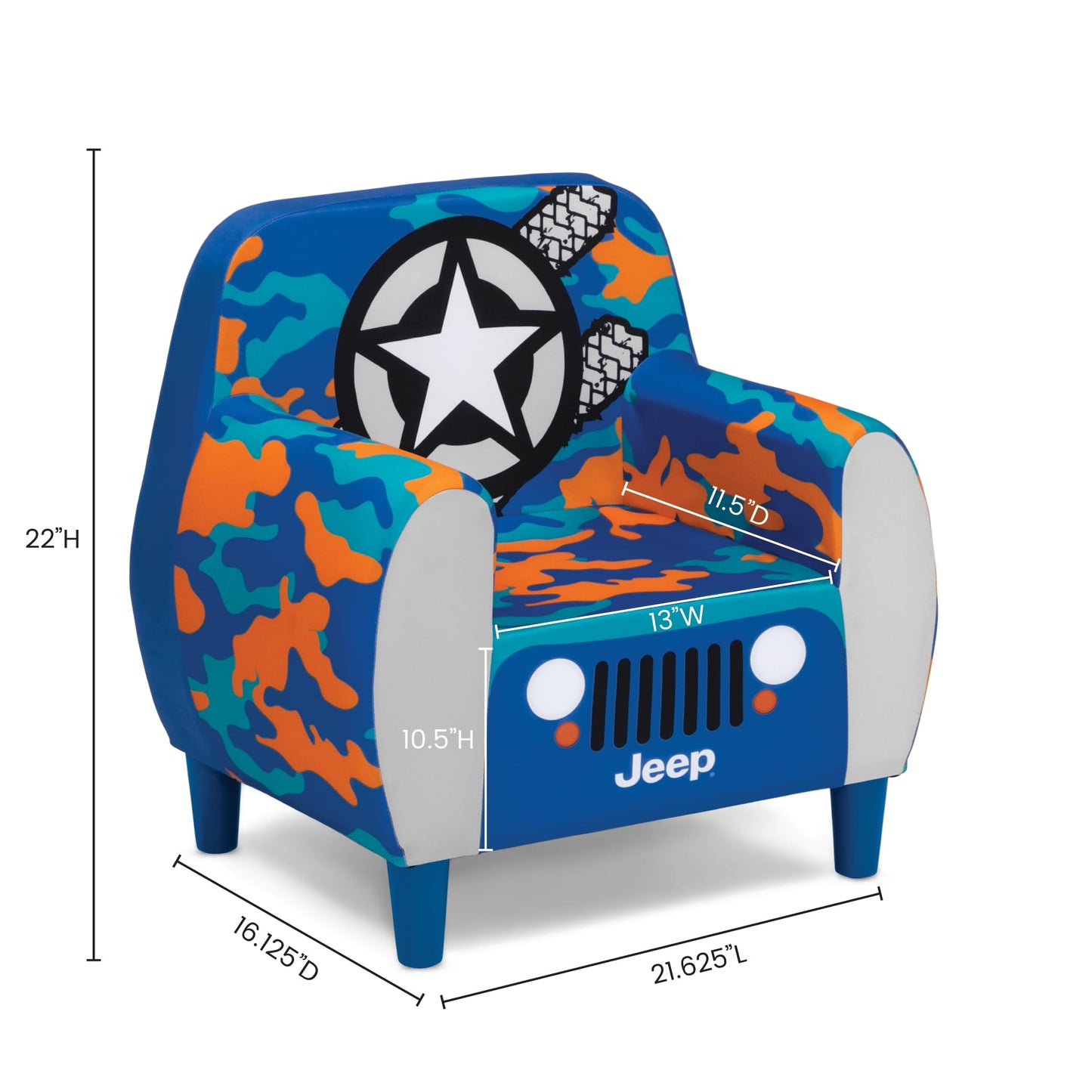 Delta Children Jeep Foam Chair - Blue