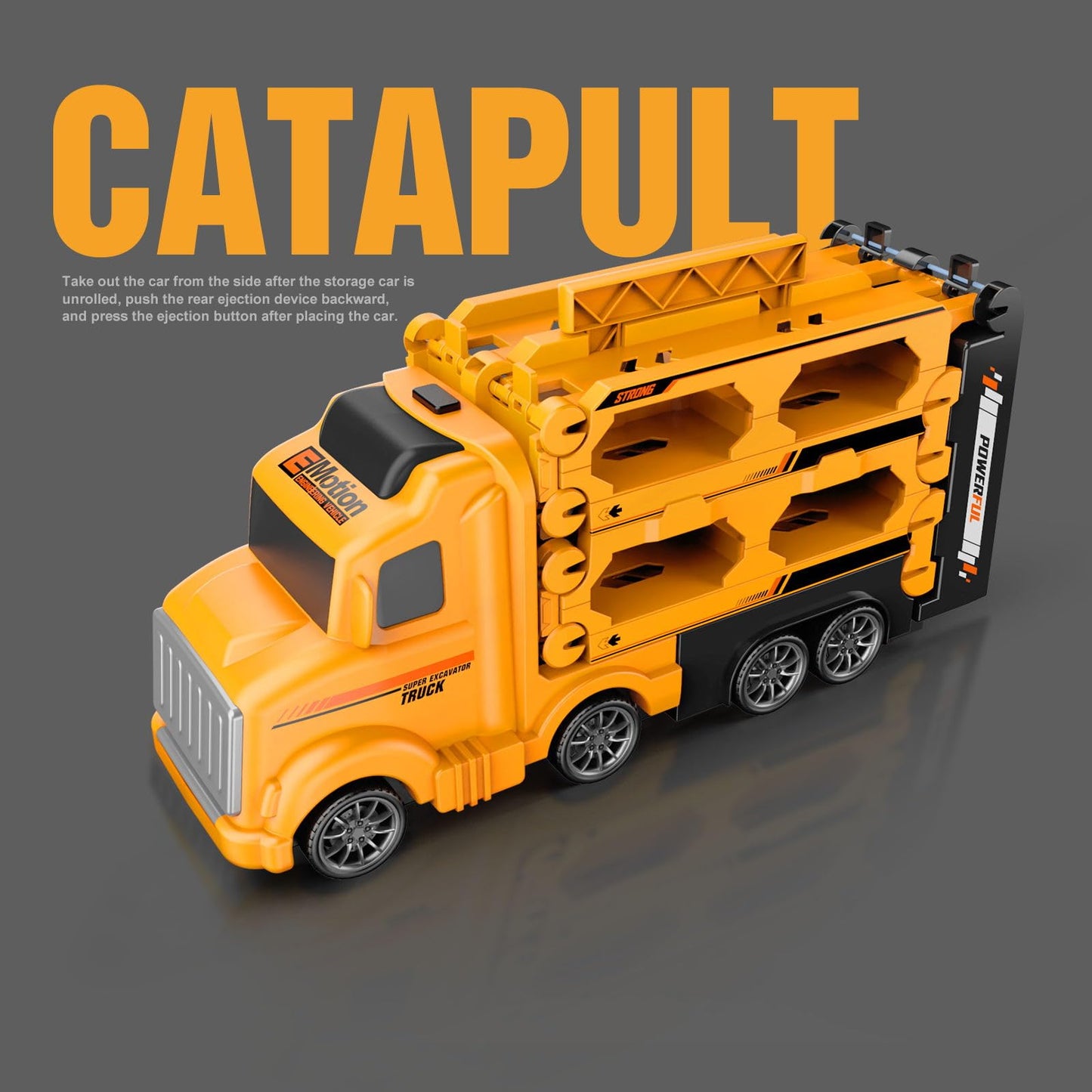 Transport Carrier Truck Toy with Race Track Playset