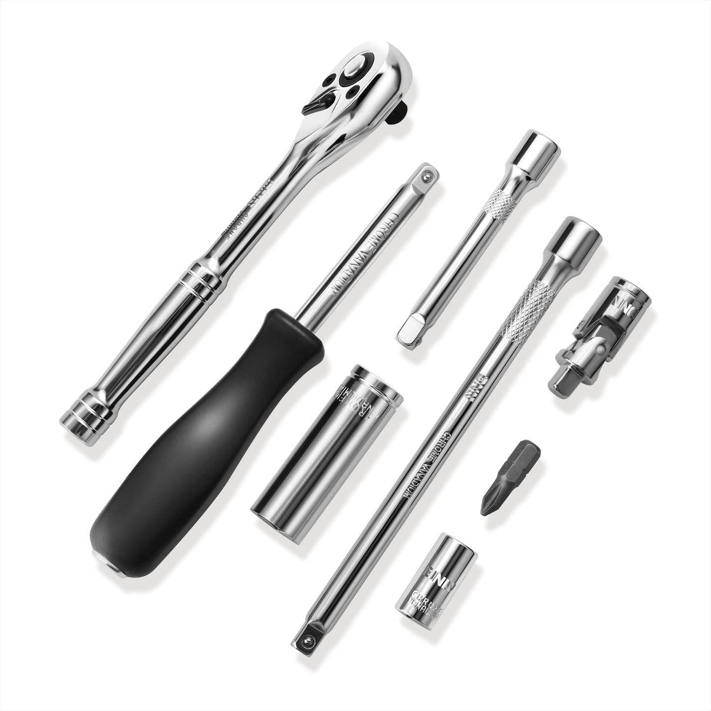 DNA MOTORING 72-Piece Socket Set with Ratchets