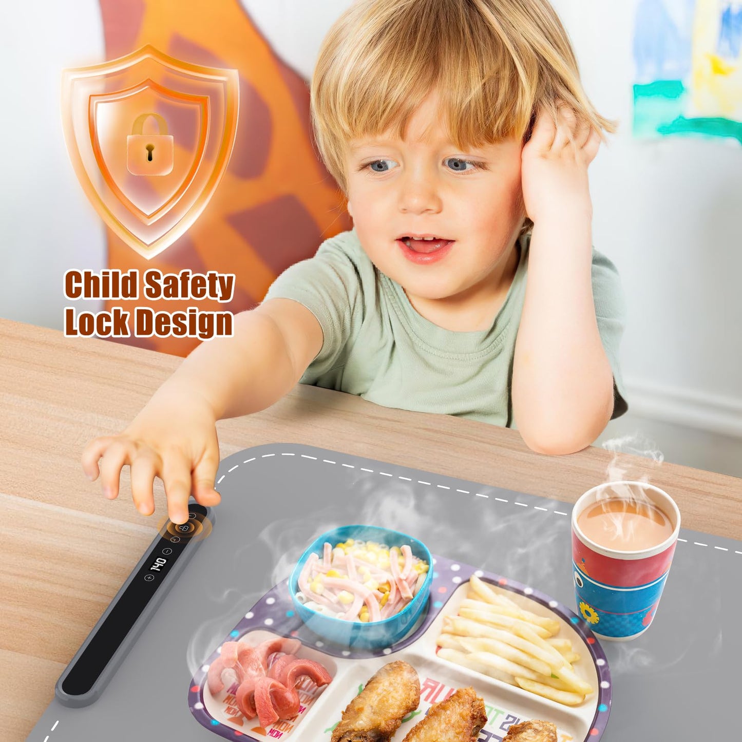 Electric Food Warming Mat with Adjustable Temperature