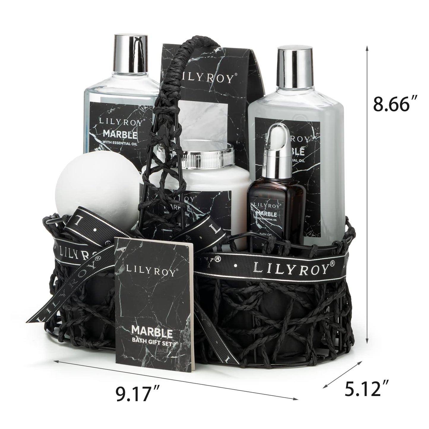 LILY ROY Spa Gift Baskets Set for Men Bath Gift Basket Set for Women Bath and Body Gift Baskets Set Works For Christmas Birthday Skin Care Gifts Set for Father Mother's Day Gift Set for Women Men
