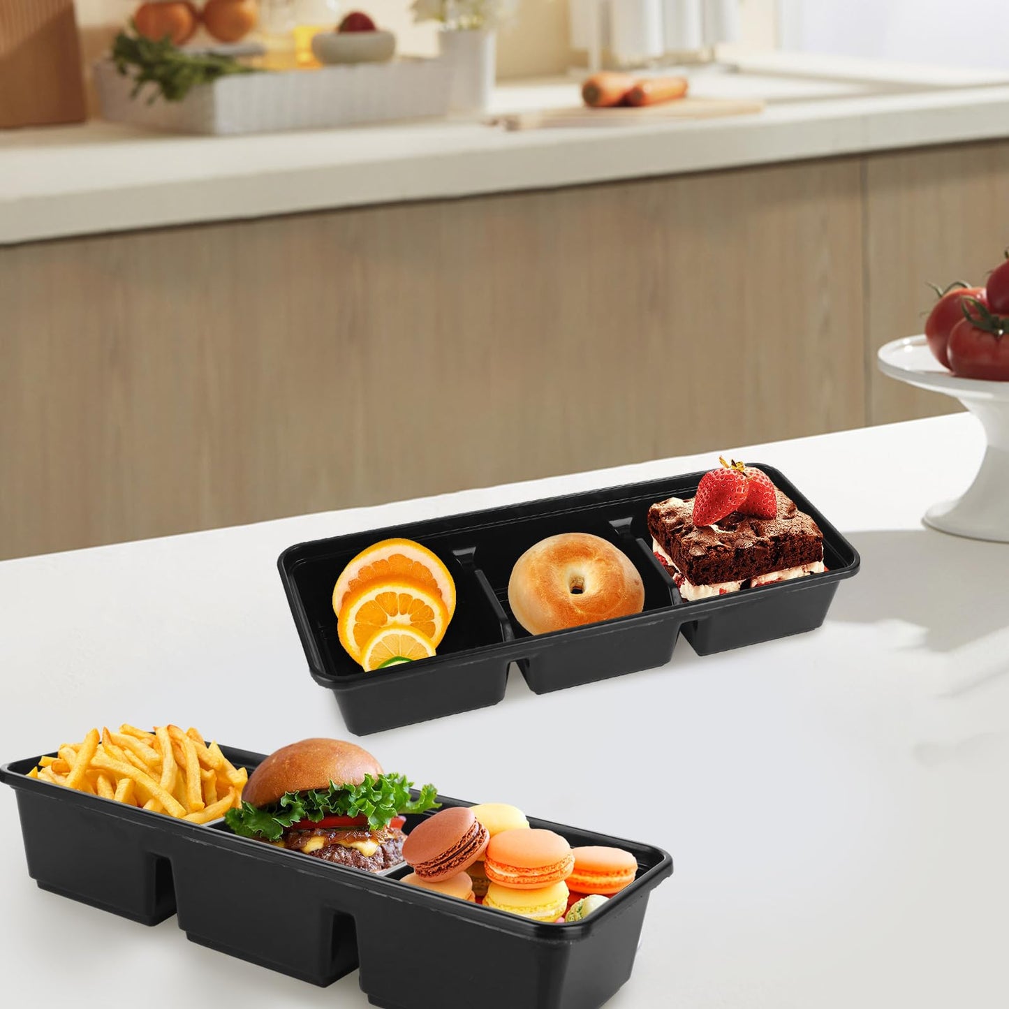 3 Compartment Meal Prep Containers with Lids