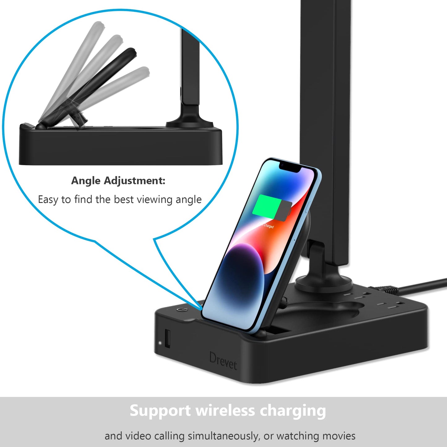 Drevet LED Desk Lamp with Wireless Charger