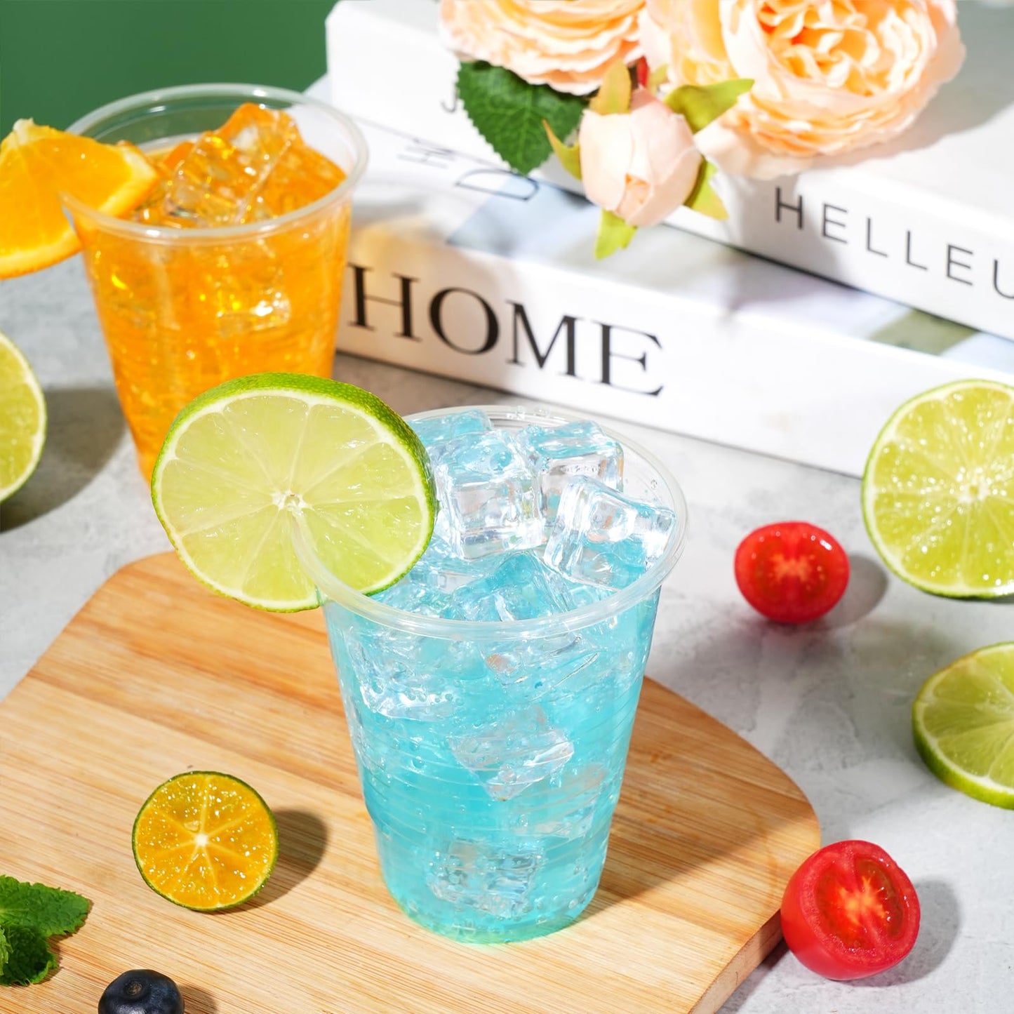 Clear Plastic Disposable Cups for Parties, 500 Pack