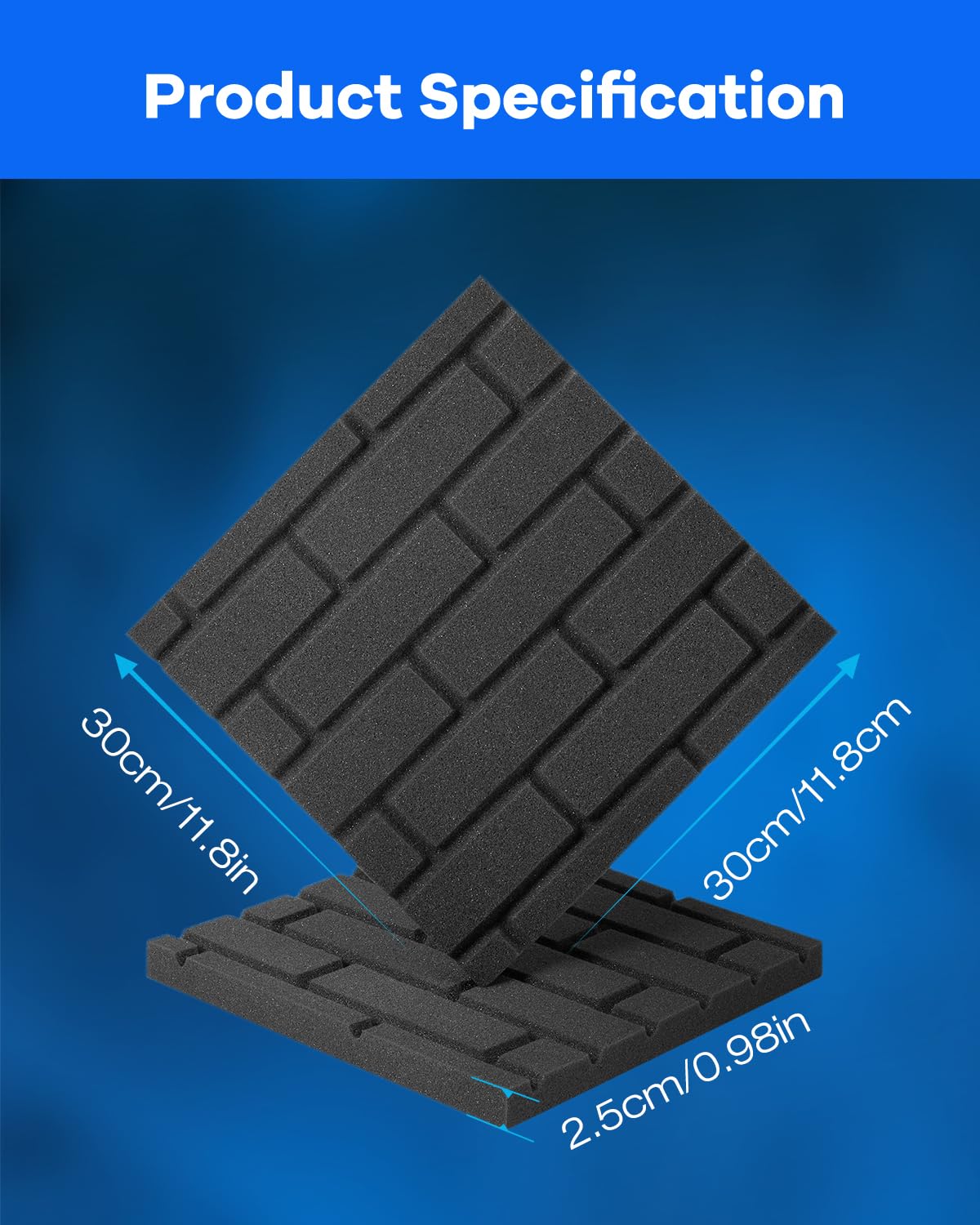 Kuchoow Soundproof Foam Panels for Echo Reduction