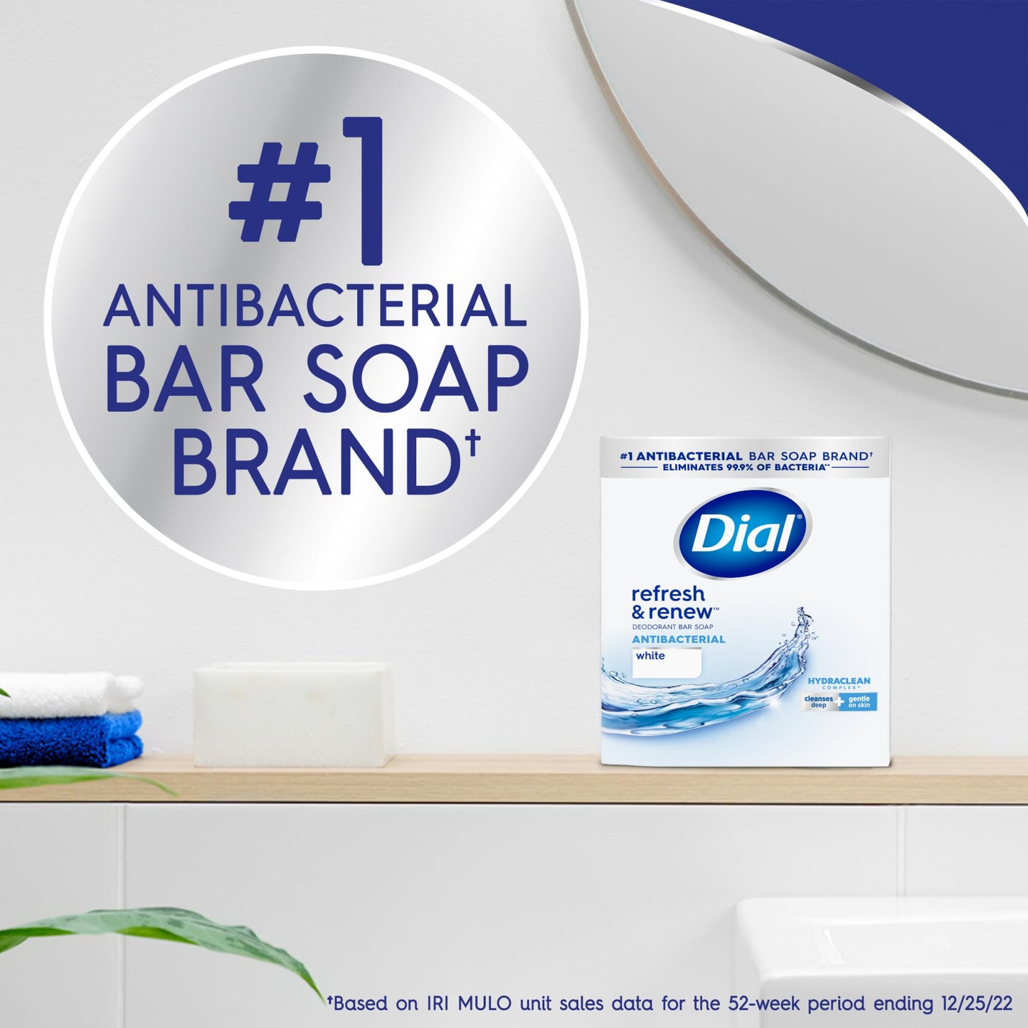 32 Bars Dial Antibacterial Bar Soap, Refresh & Renew