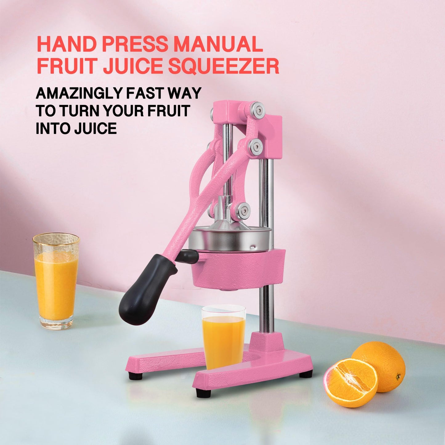 Heavy Duty Citrus Juicer Squeezer with Steel Cup