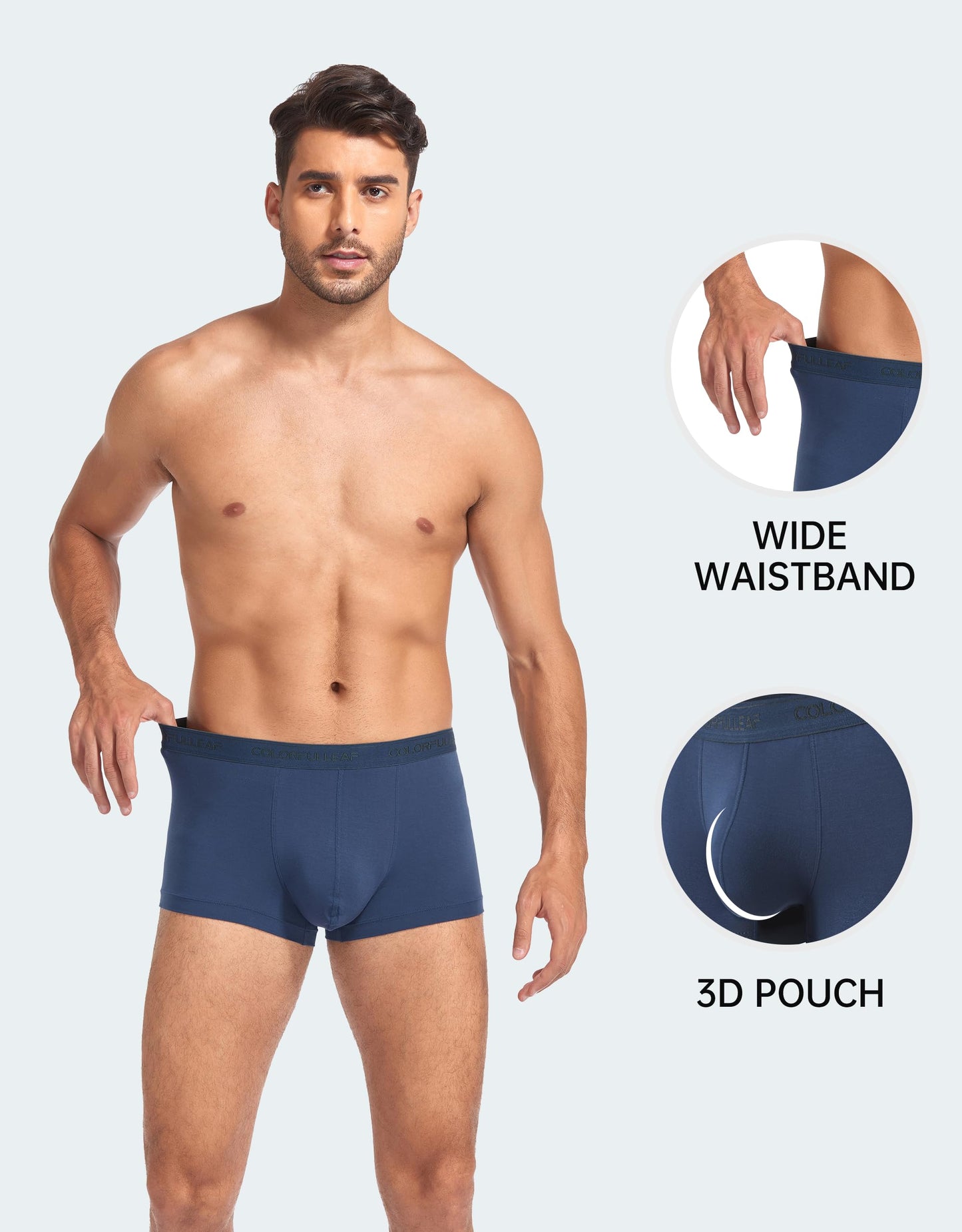 ADD 2 TO YOUR CART! COLORFULLEAF Bamboo Boxer Briefs for Men Pack of 8