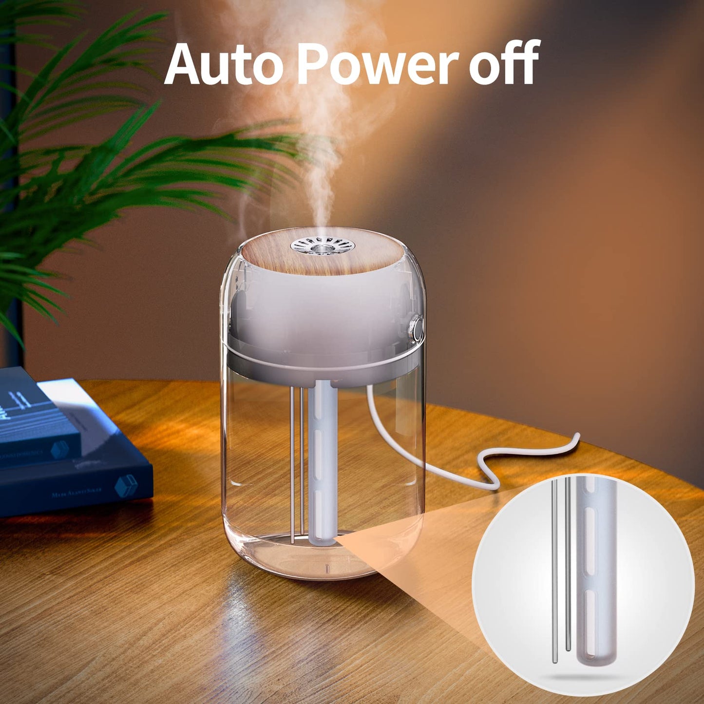 500ml SMARTDEVIL Portable Mini Humidifier with Night Light