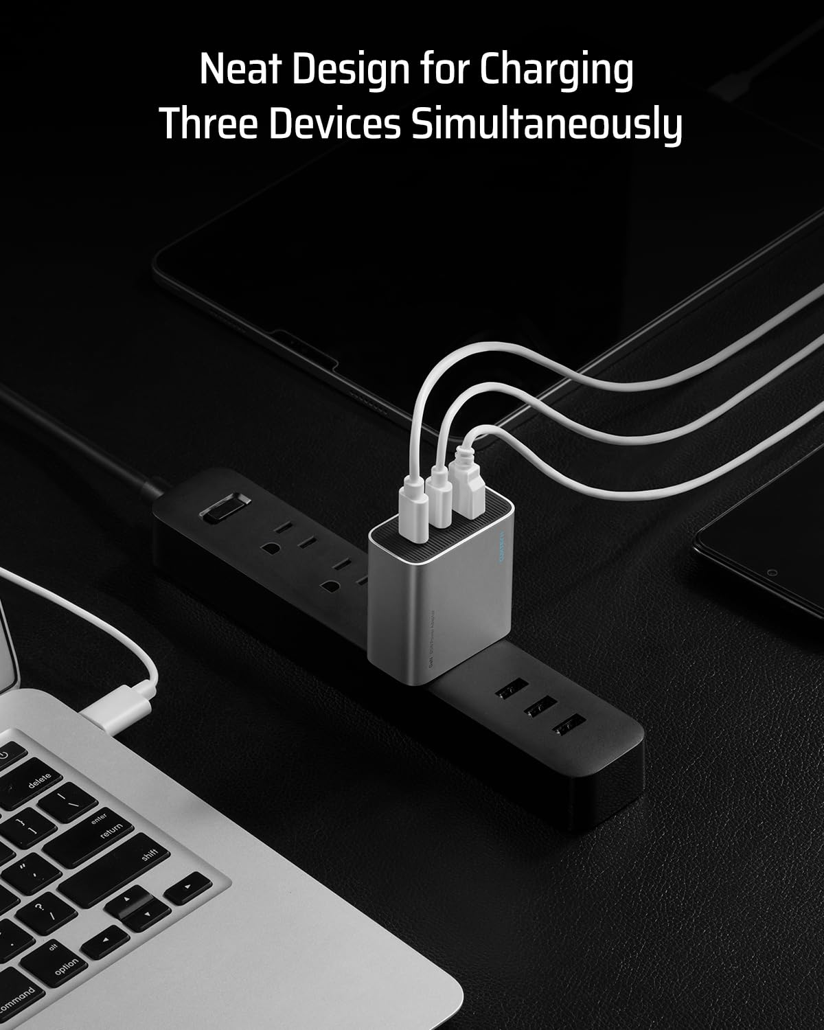 CUKTECH 65W USB C Charger, GaN III Fast Charger, PPS 3-Port Fast Compact Foldable for MacBook Pro/Air, Tablet, Galaxy S24, Dell XPS 13, Note 20/10+, iPhone 15/Pro, Switch, Steam Deck, Pixel and More