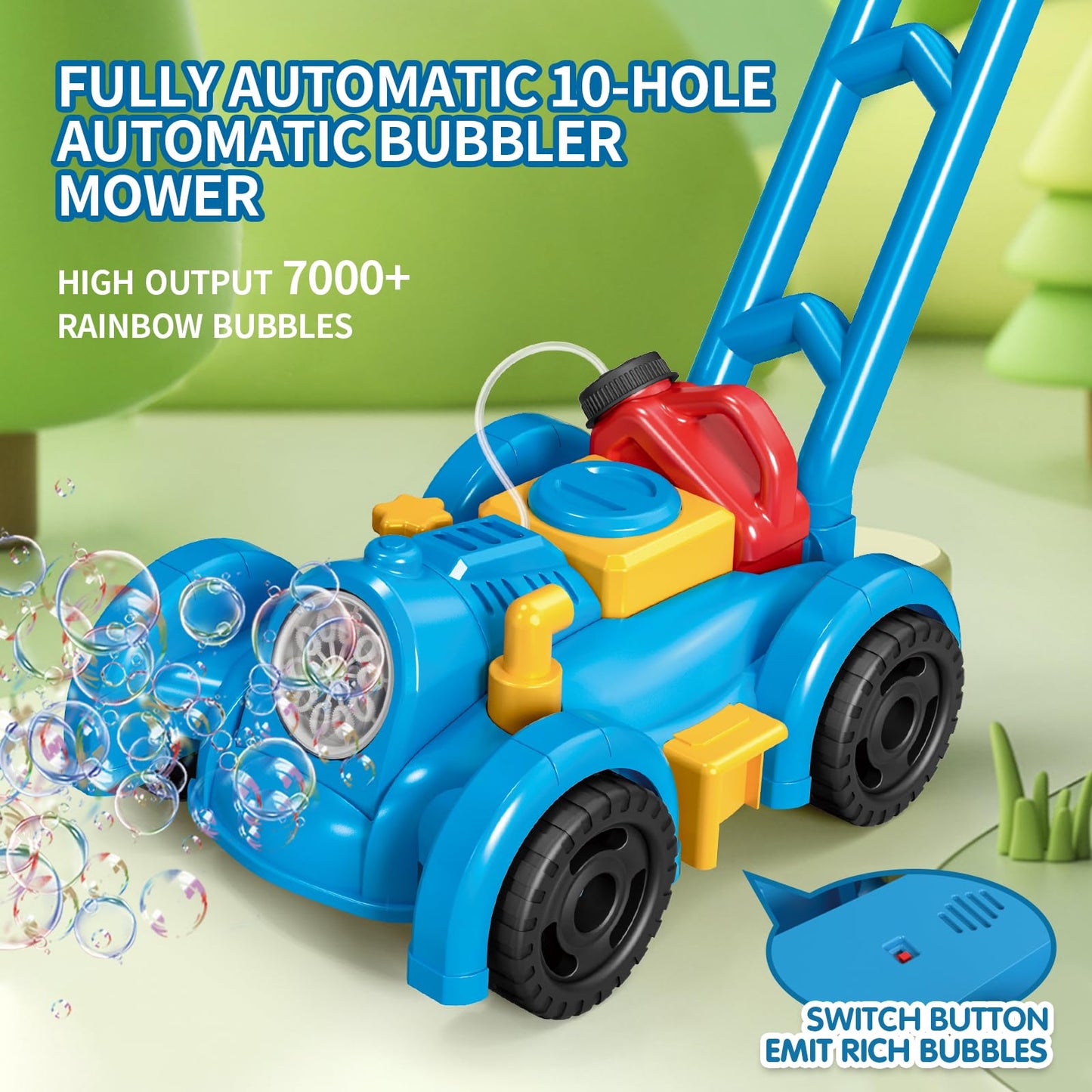 Bubble Lawn Mower Toy for Toddlers
