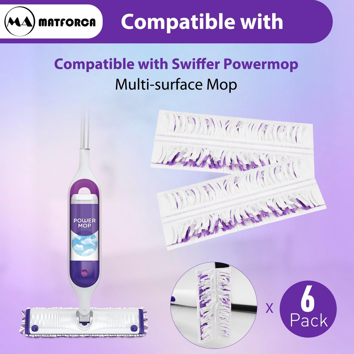 Swiffer Power Mop Pads, 6 Count Eco-Friendly