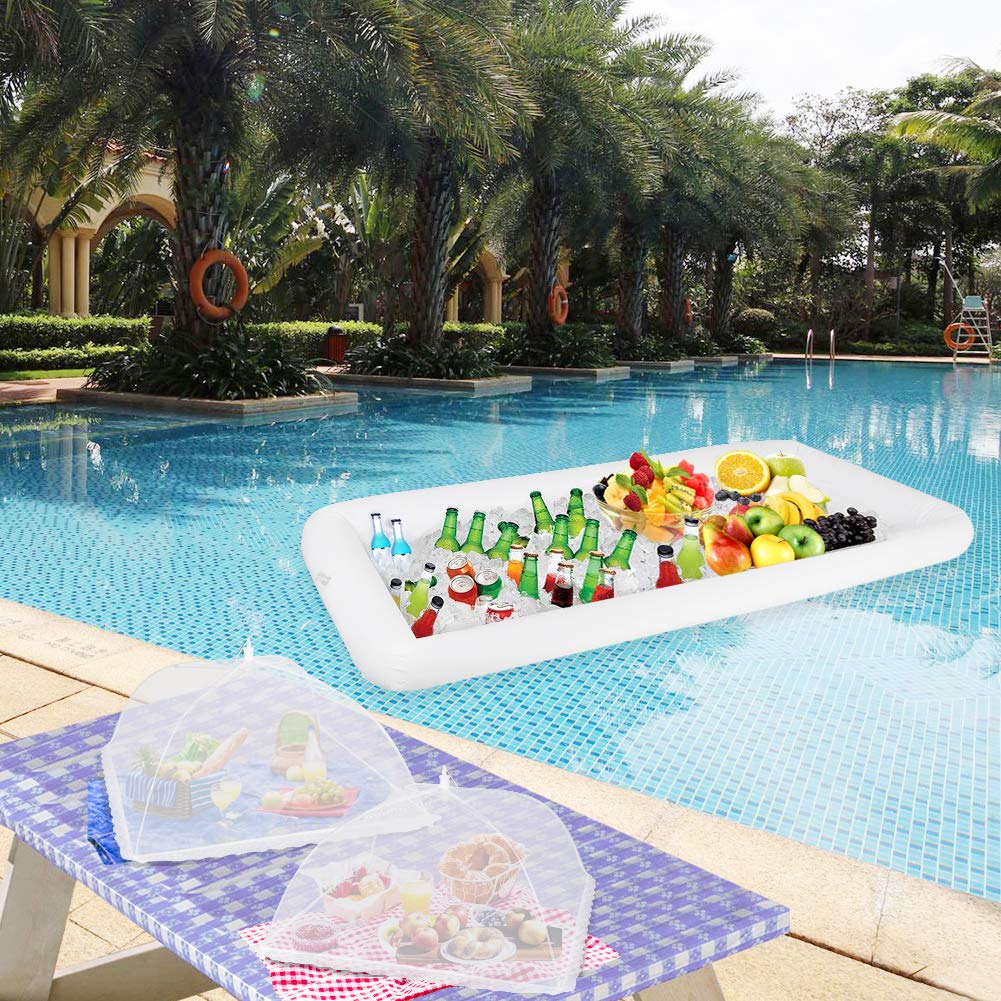 Inflatable Serving Bar with Mesh Food Umbrellas