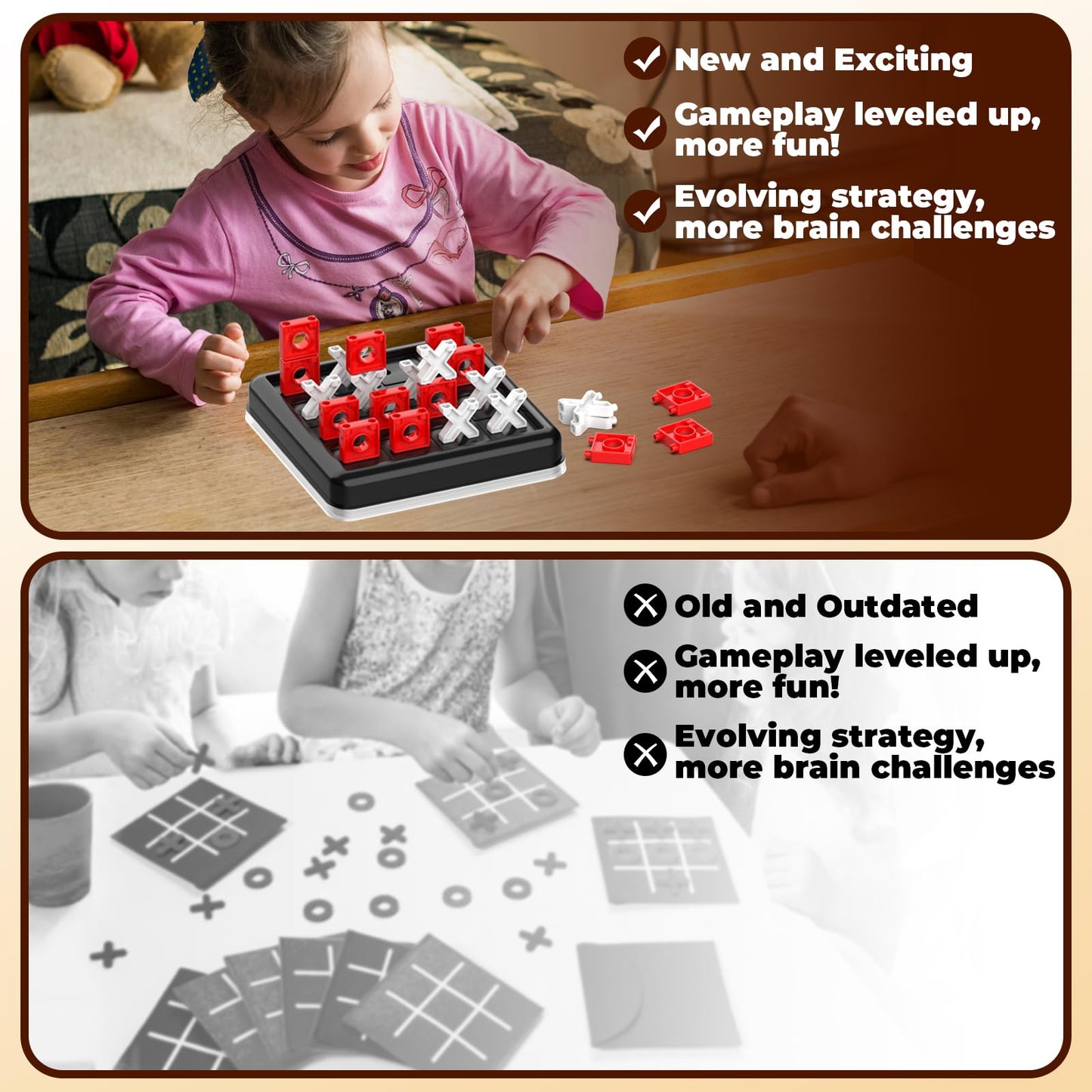 3D Tic Tac Toe & Connect 4 Travel Game