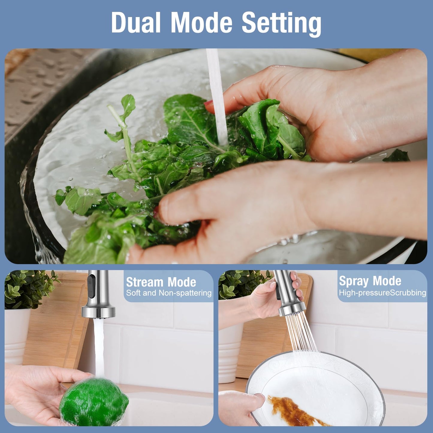 Pull Down Kitchen Faucet with Sprayer by DJS