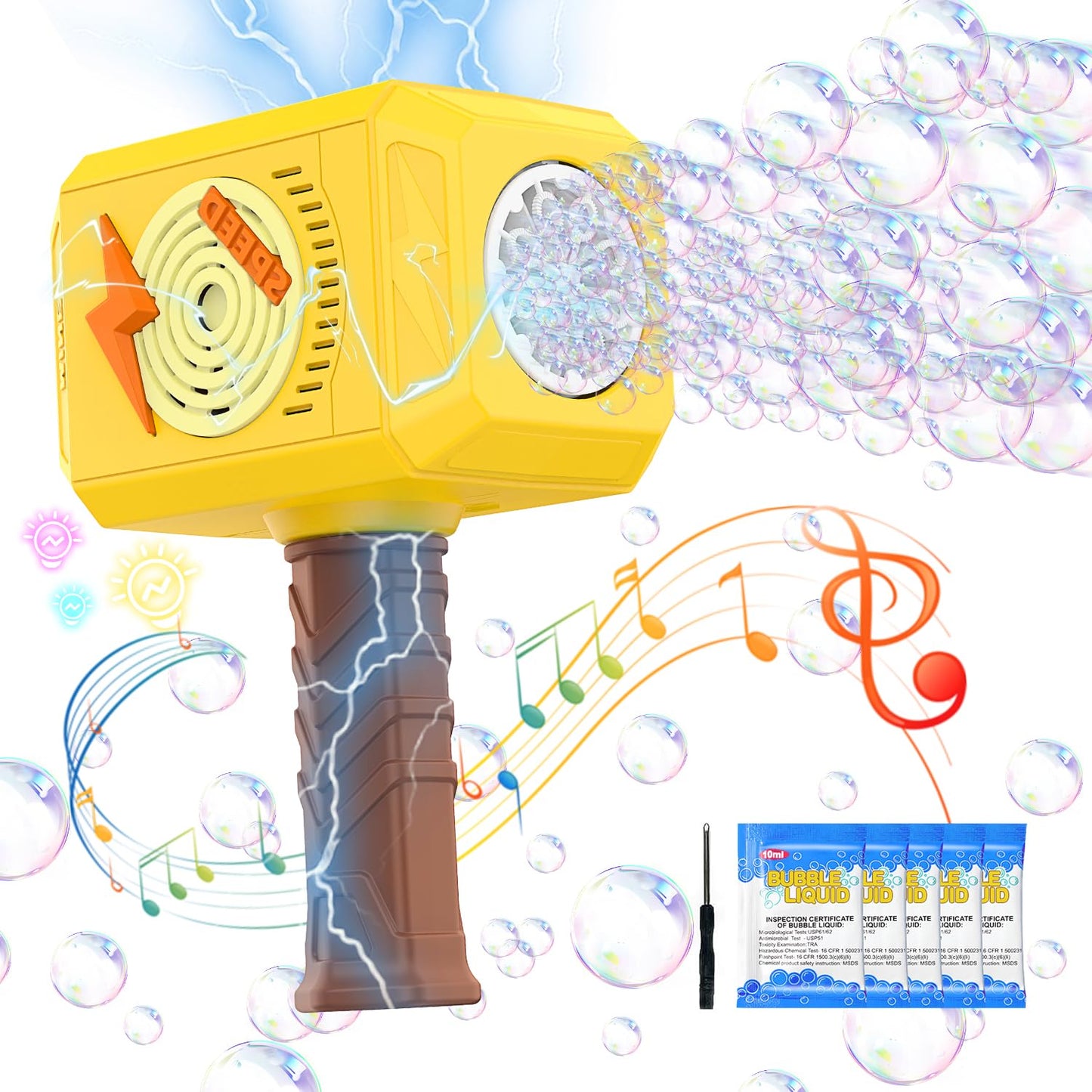 Bubble Machine with Light & Music for Kids