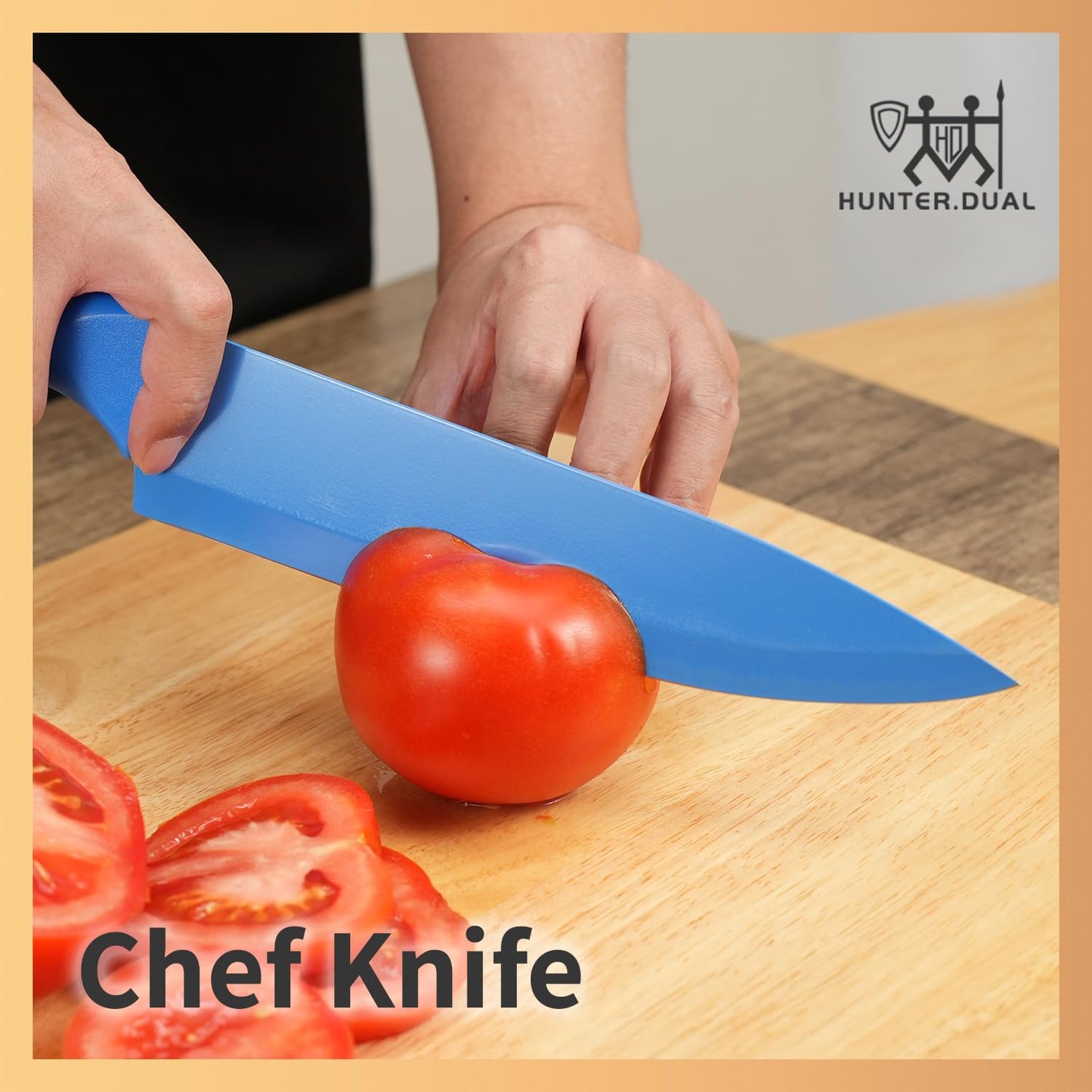 12-PC Kitchen Knife Set with Sharpener Covers
