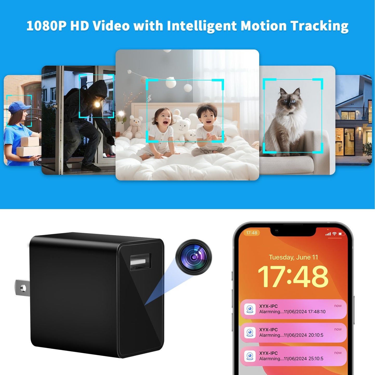 Hidden Camera USB Charger - Full HD Nanny Cam