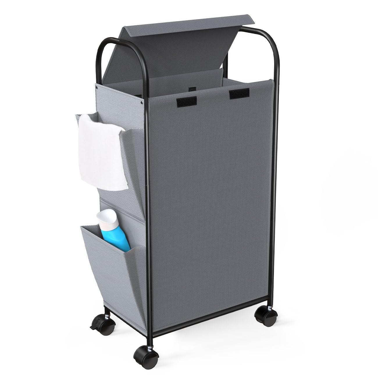 Luxspire 75L Rolling Laundry Hamper with Lid