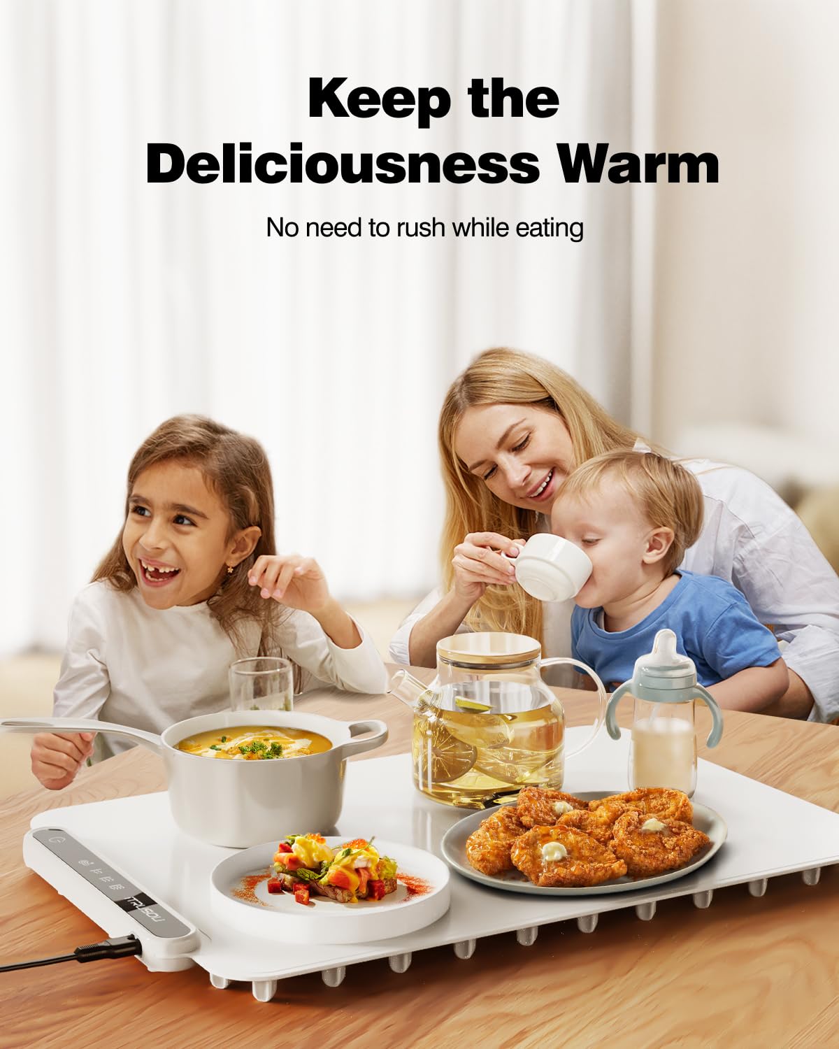 Electric Food Warming Tray with 3 Settings