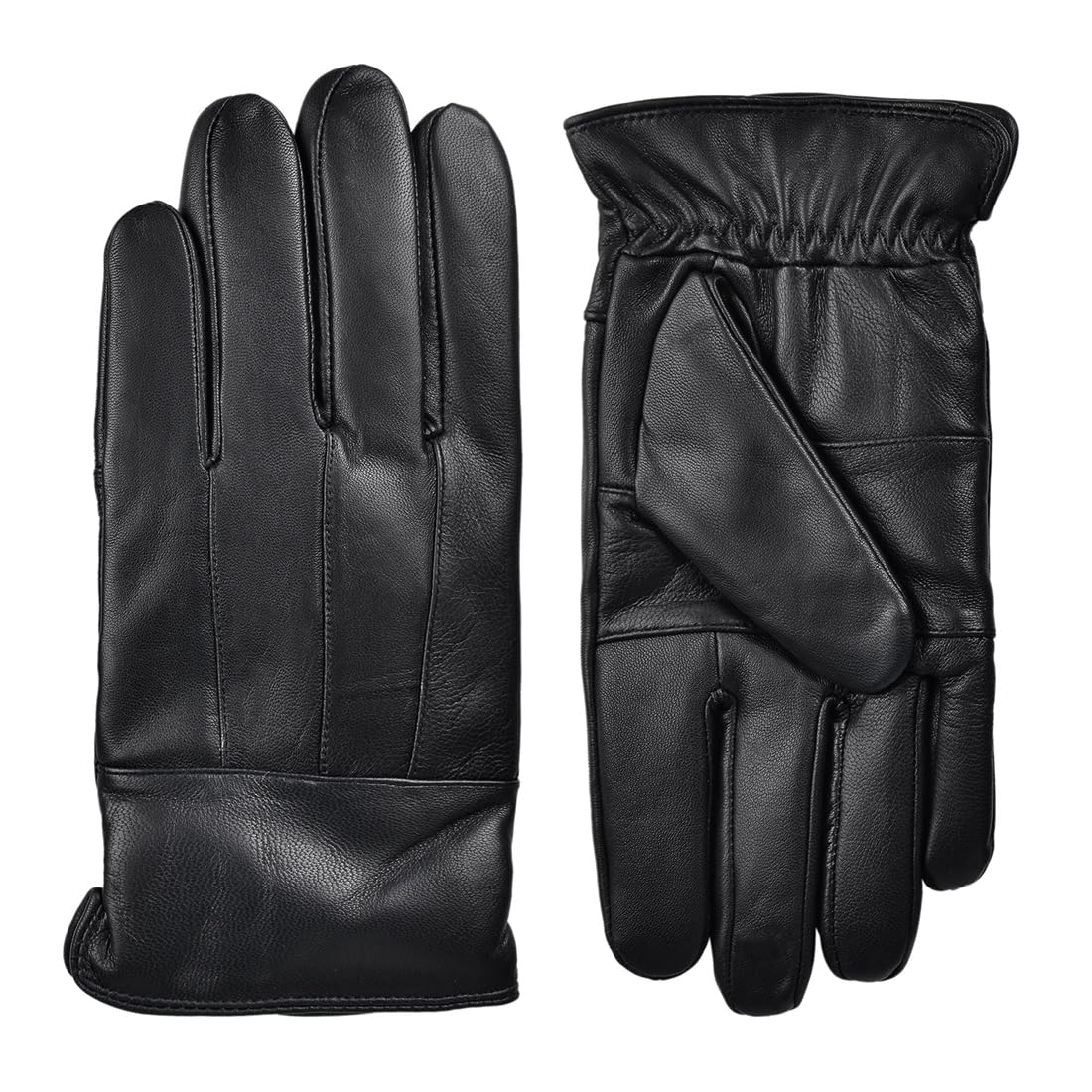 Harssidanzar Men's Warm Leather Winter Gloves
