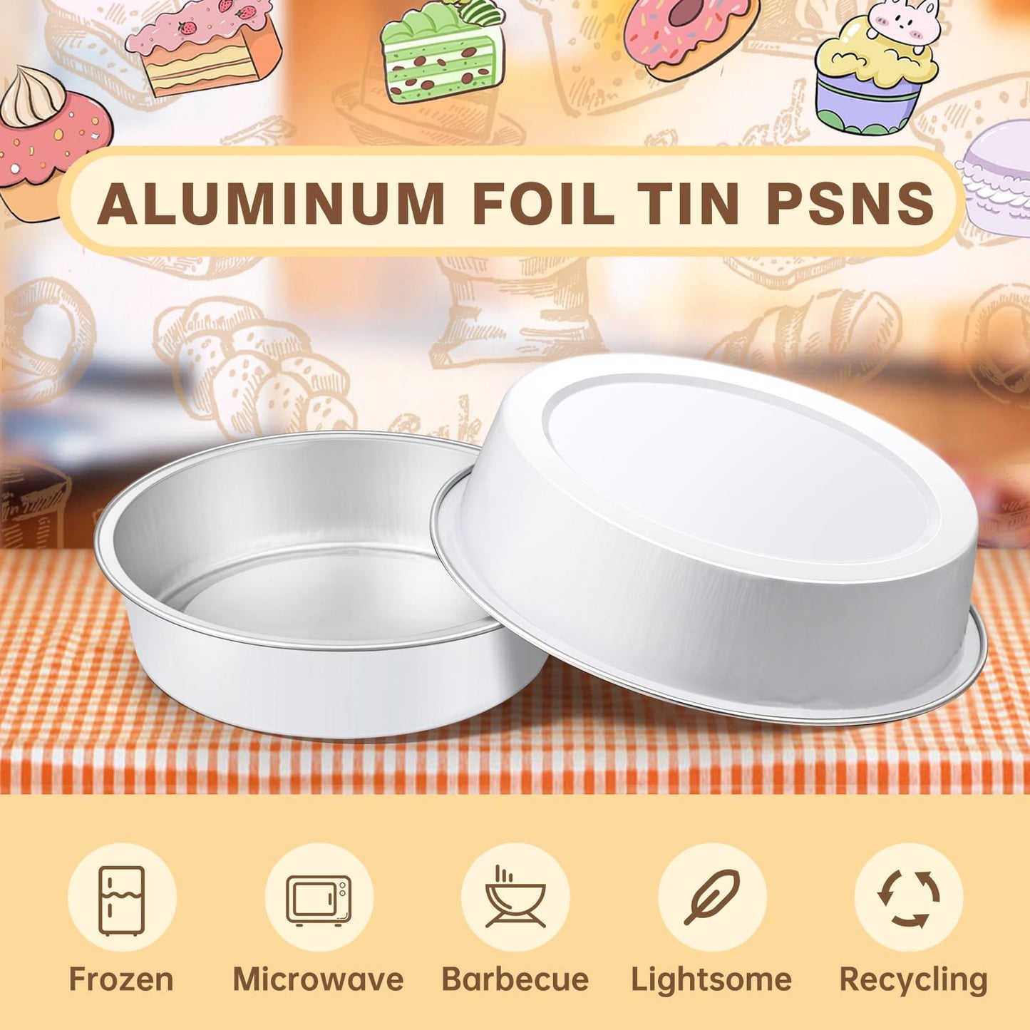 50 Pcs Aluminum Mini Tart Pans with Lids